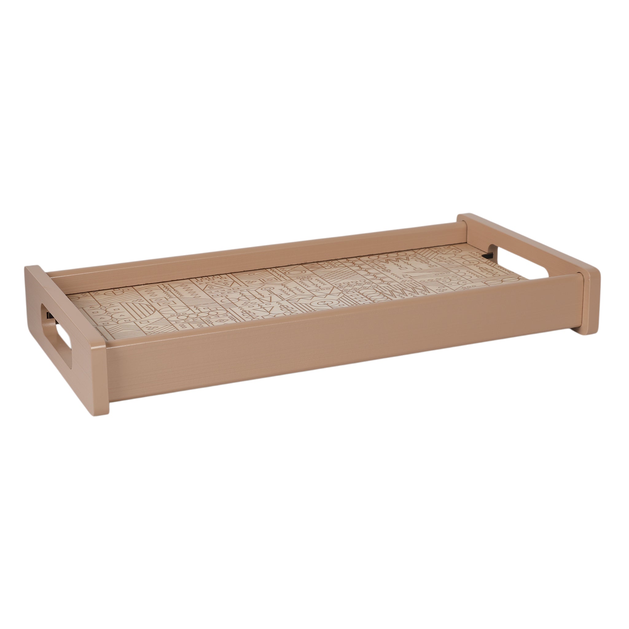 Line Art Wooden Tray Small