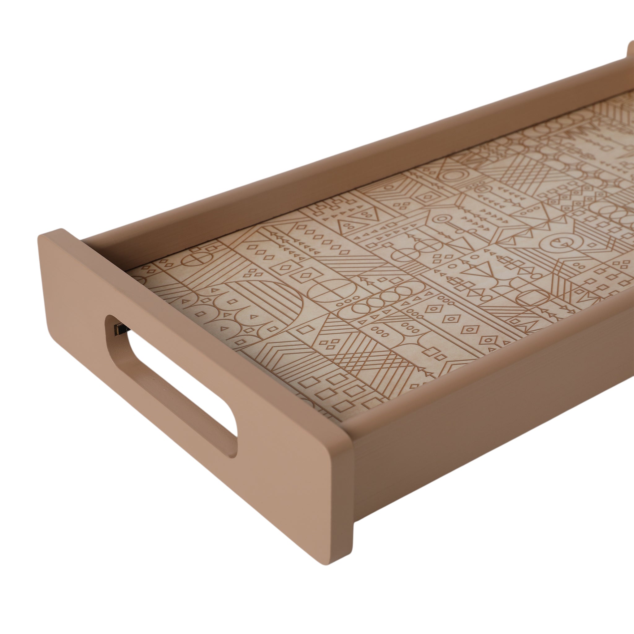 Line Art Wooden Tray Small