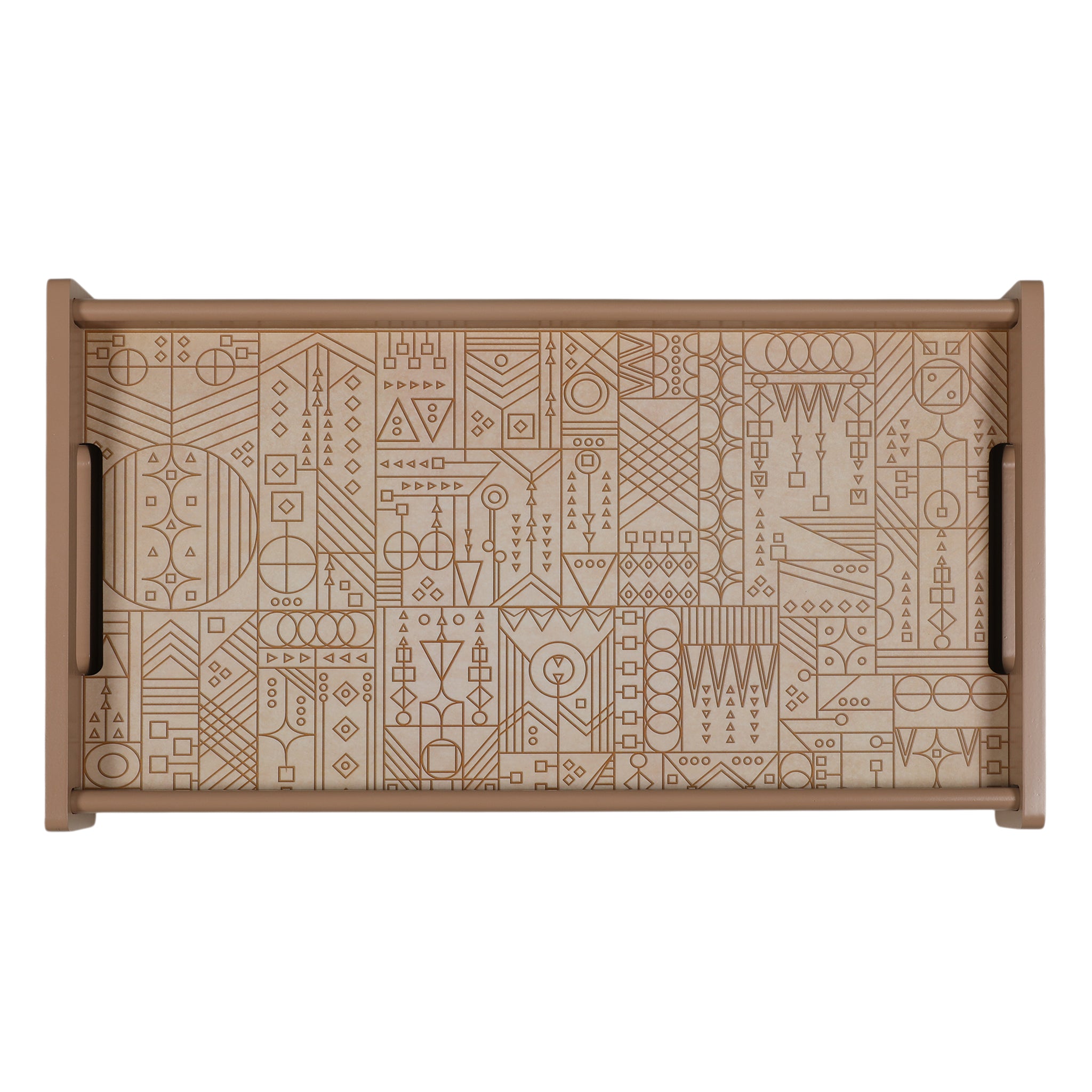 Line Art Wooden Tray Medium