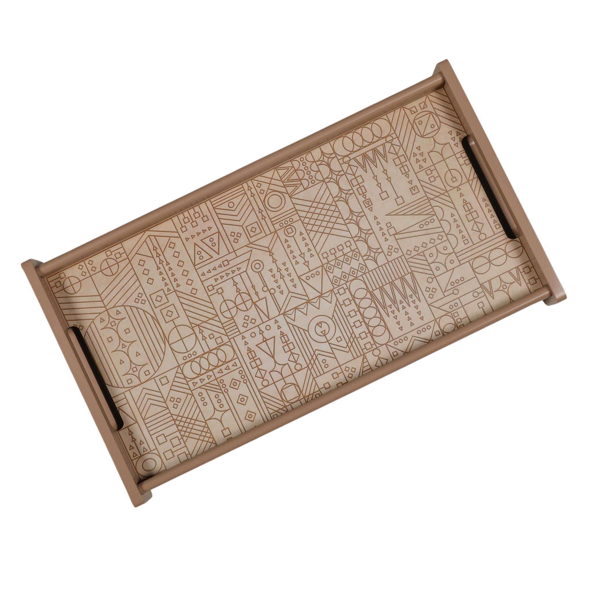 Line Art Wooden Tray Medium
