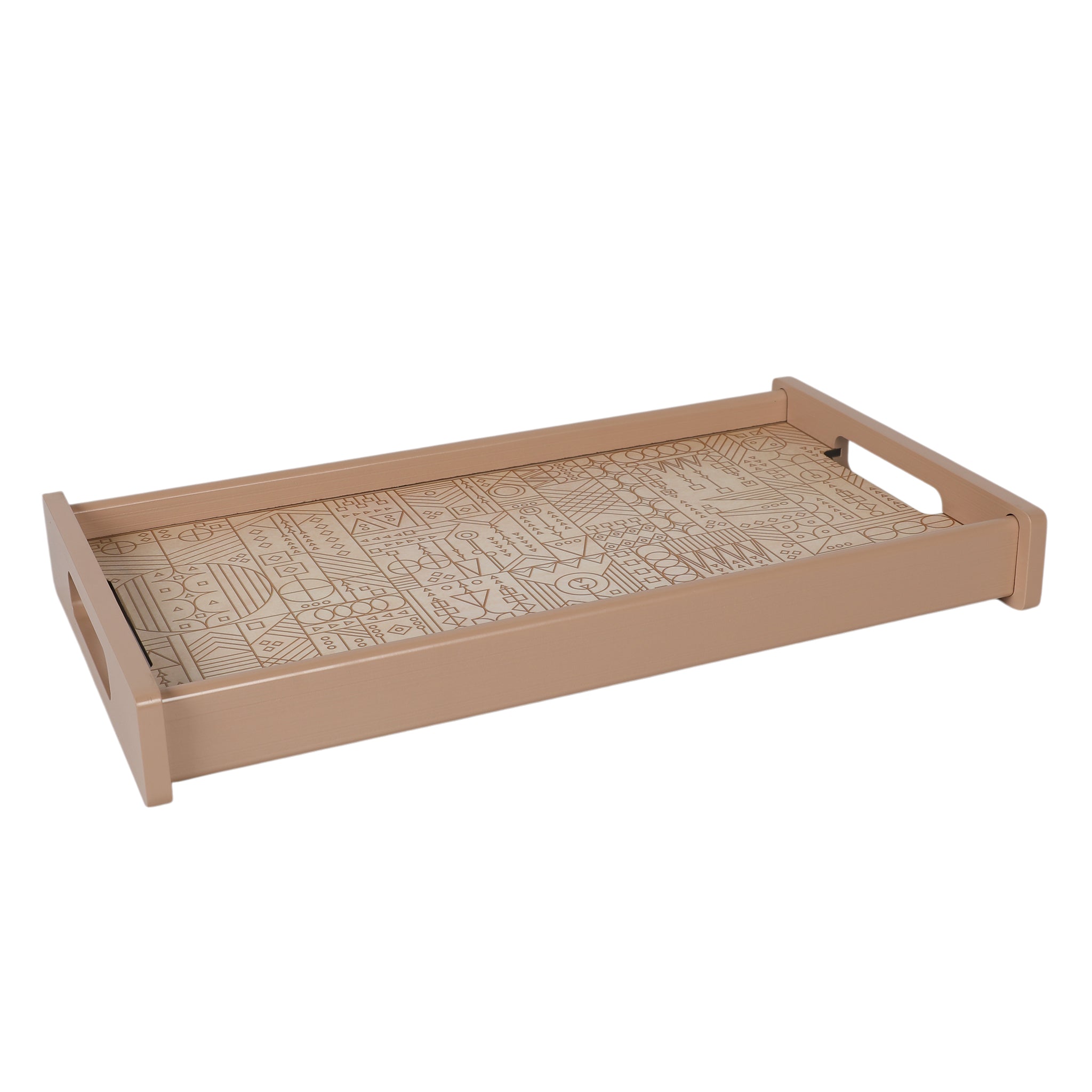 Line Art Wooden Tray Medium