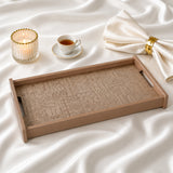 Line Art Wooden Tray Large