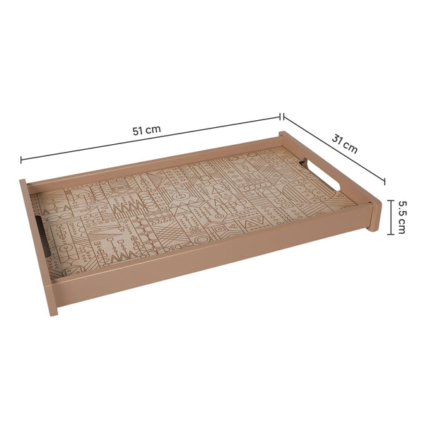 Line Art Wooden Tray Large dimensions