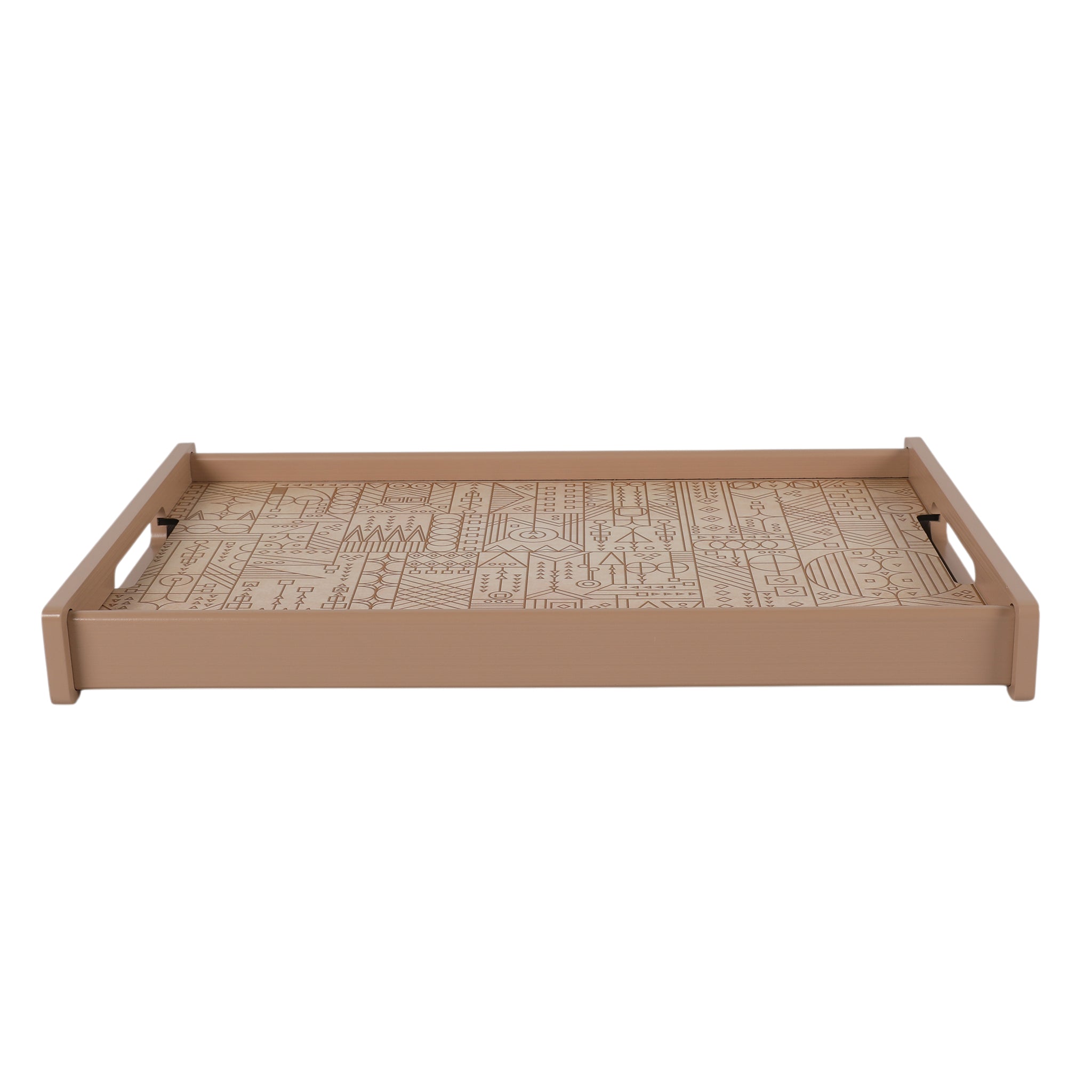 Line Art Wooden Tray Large