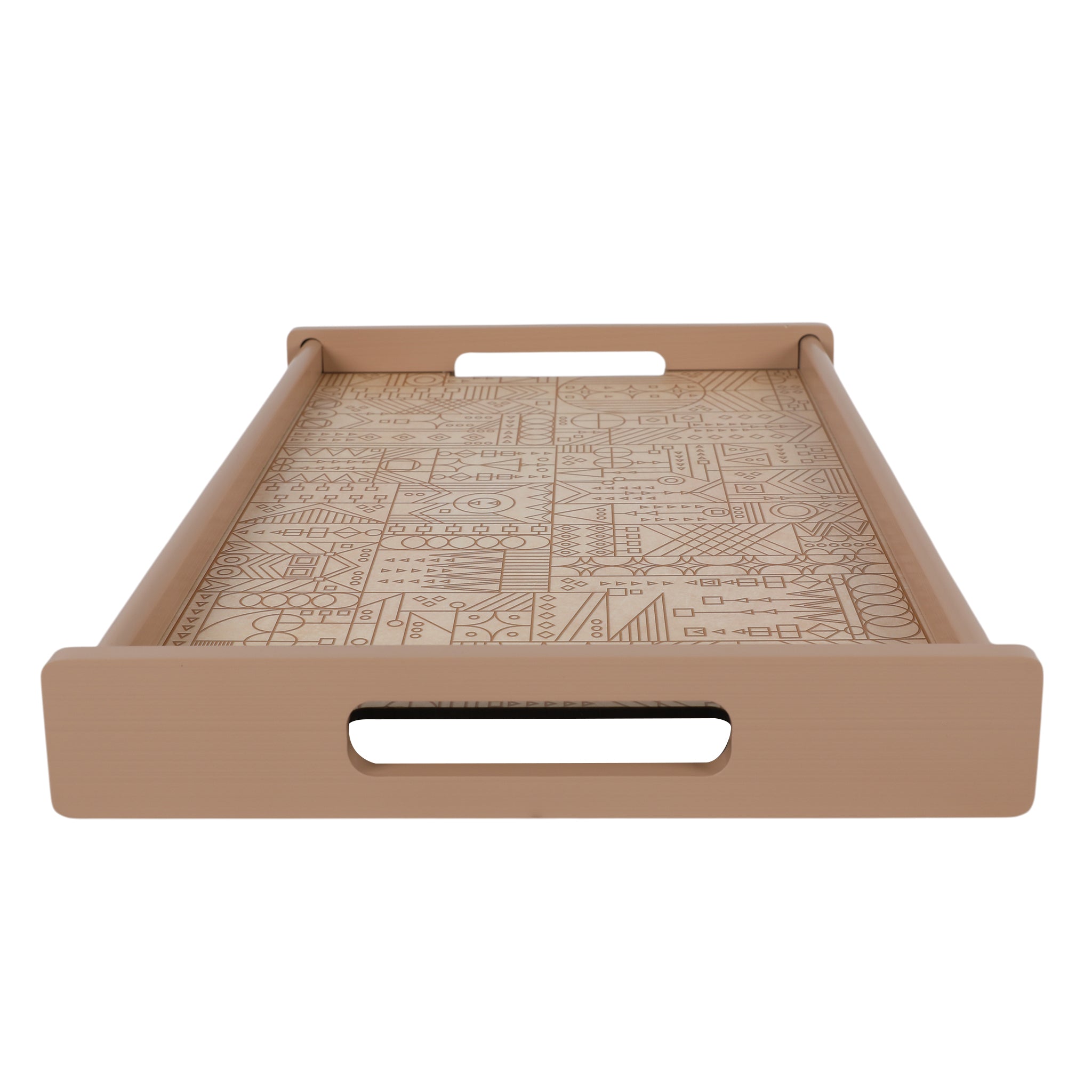 Line Art Wooden Tray Large