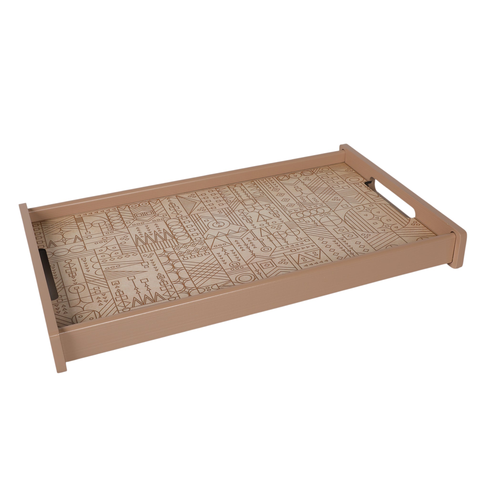 Line Art Wooden Tray Large