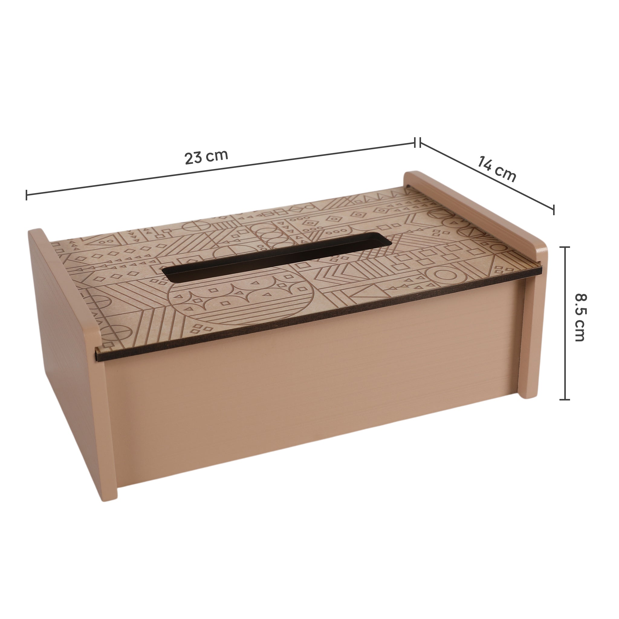 Line Art Wooden Tissue Holder