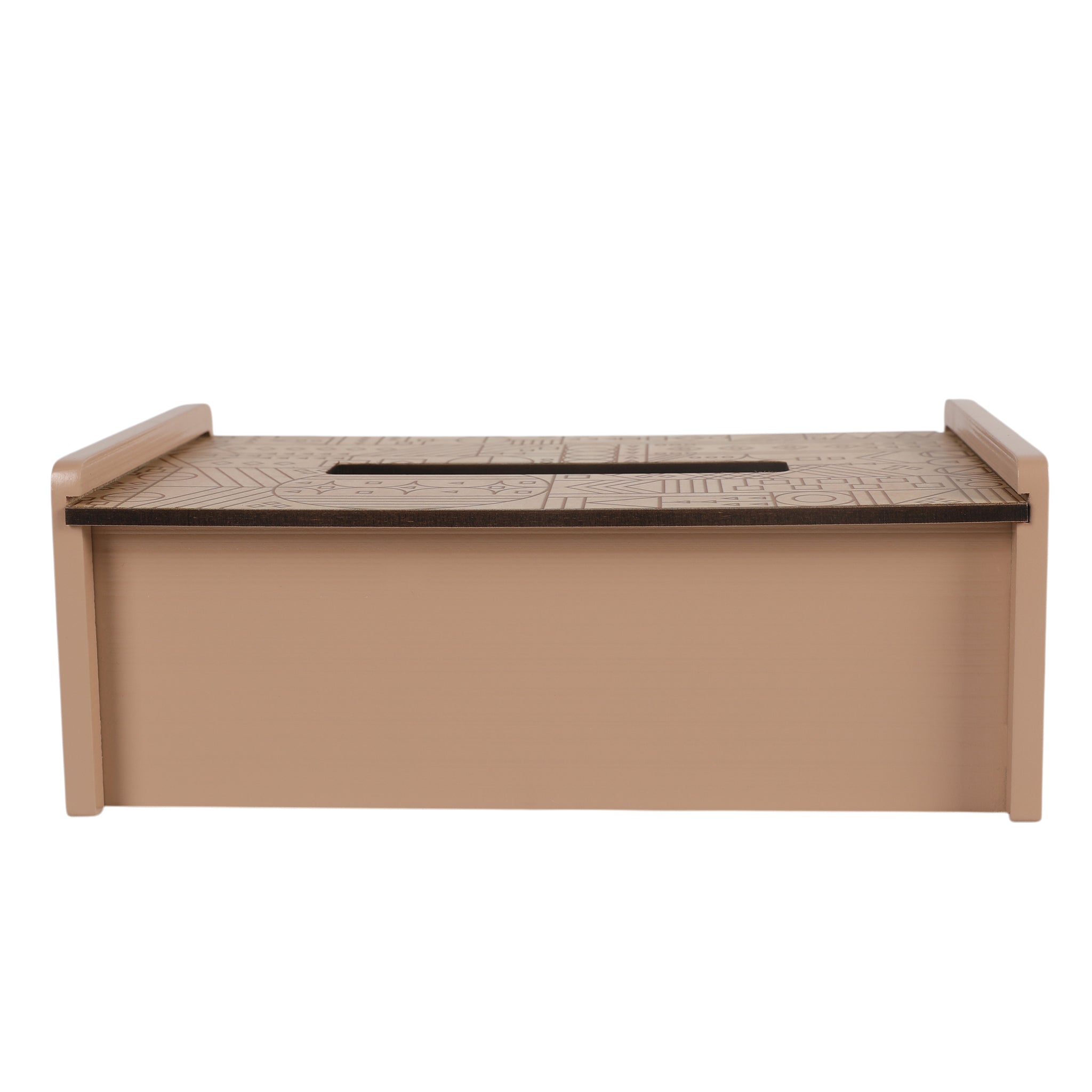 Line Art Wooden Tissue Holder