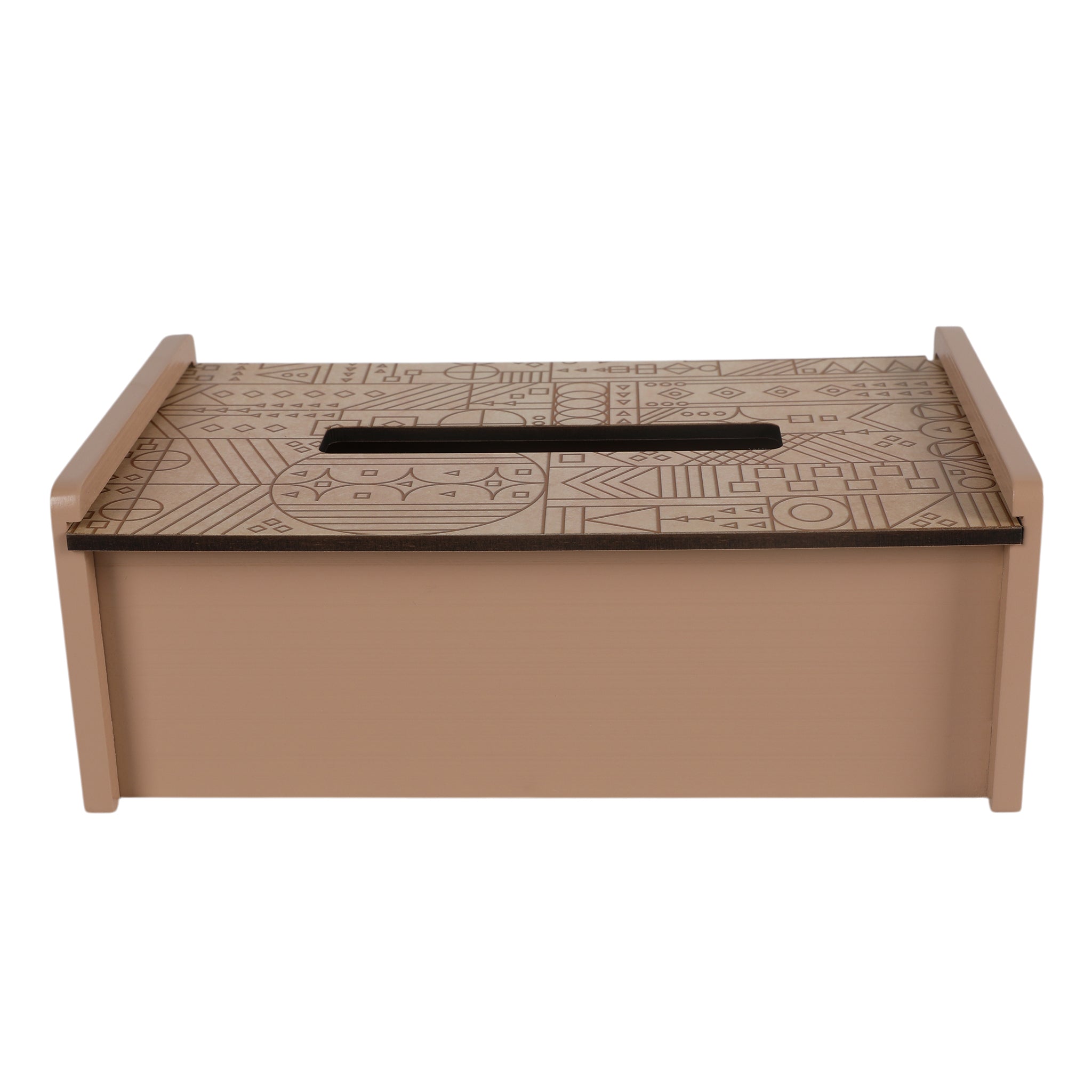 Line Art Wooden Tissue Holder