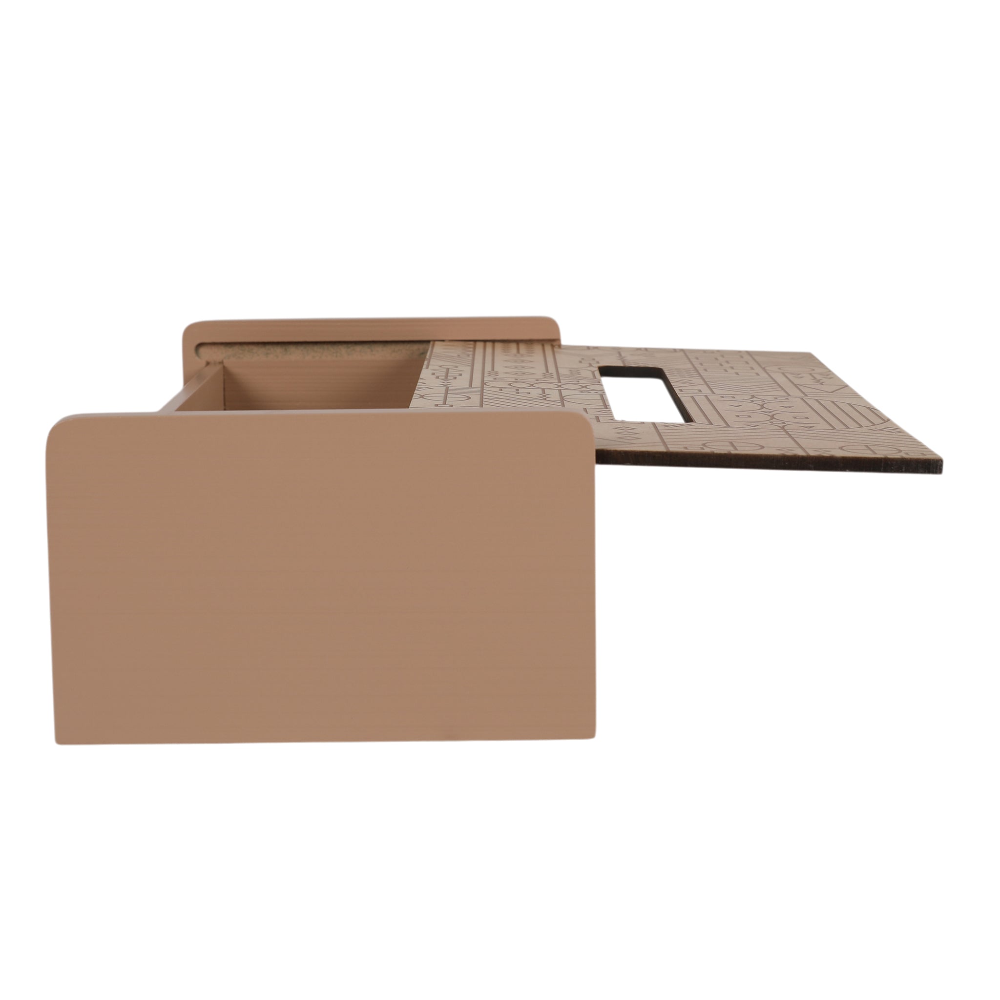 Line Art Wooden Tissue Holder