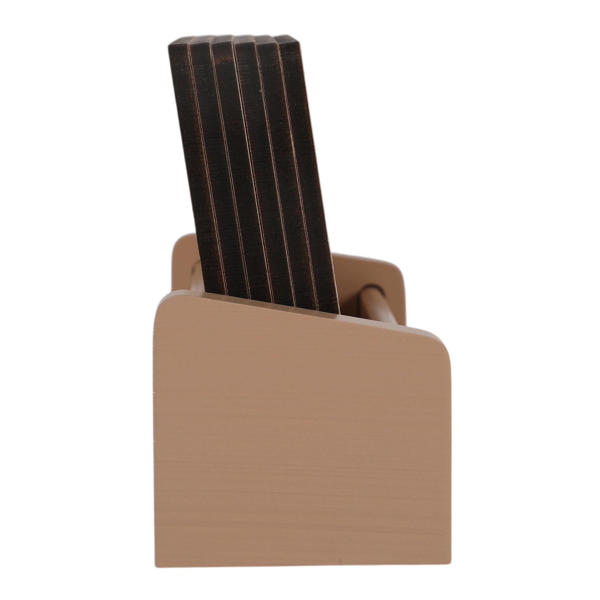 Line Art Wooden Coaster With Stand