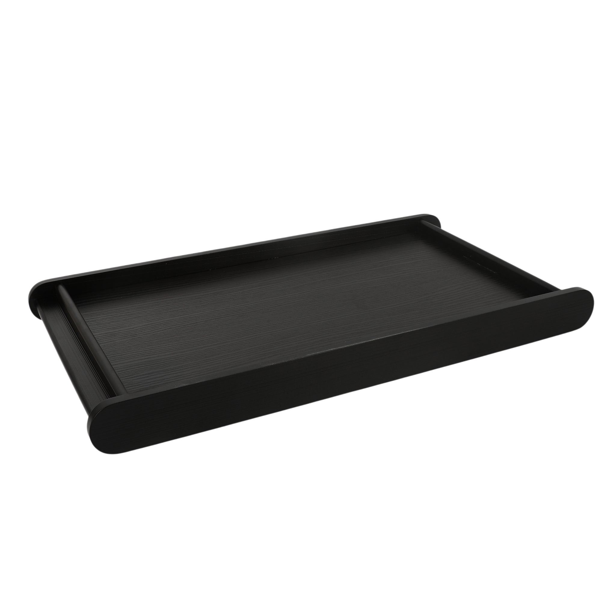Leather Wooden Tray Reversible Large