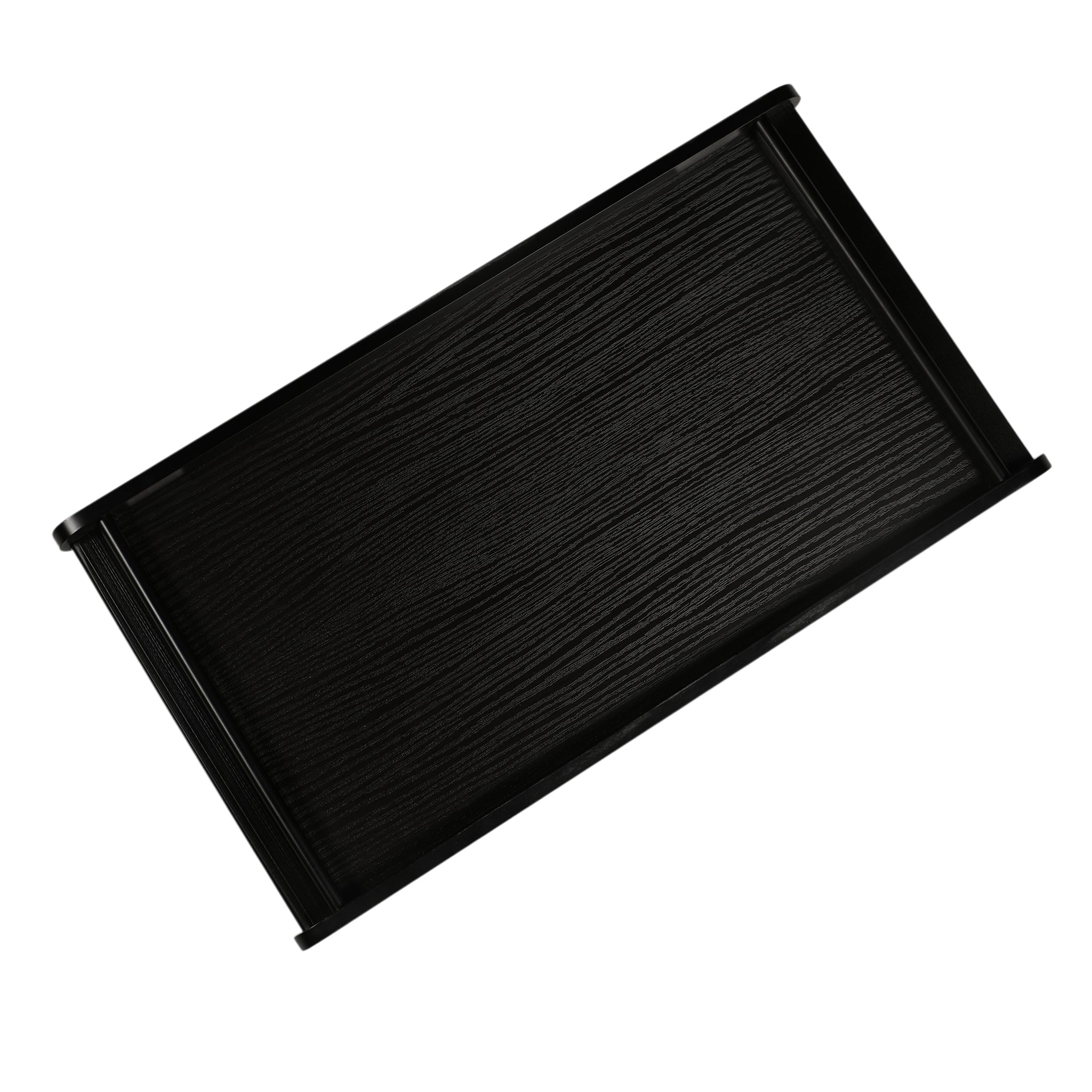 Leather Wooden Tray Reversible Large