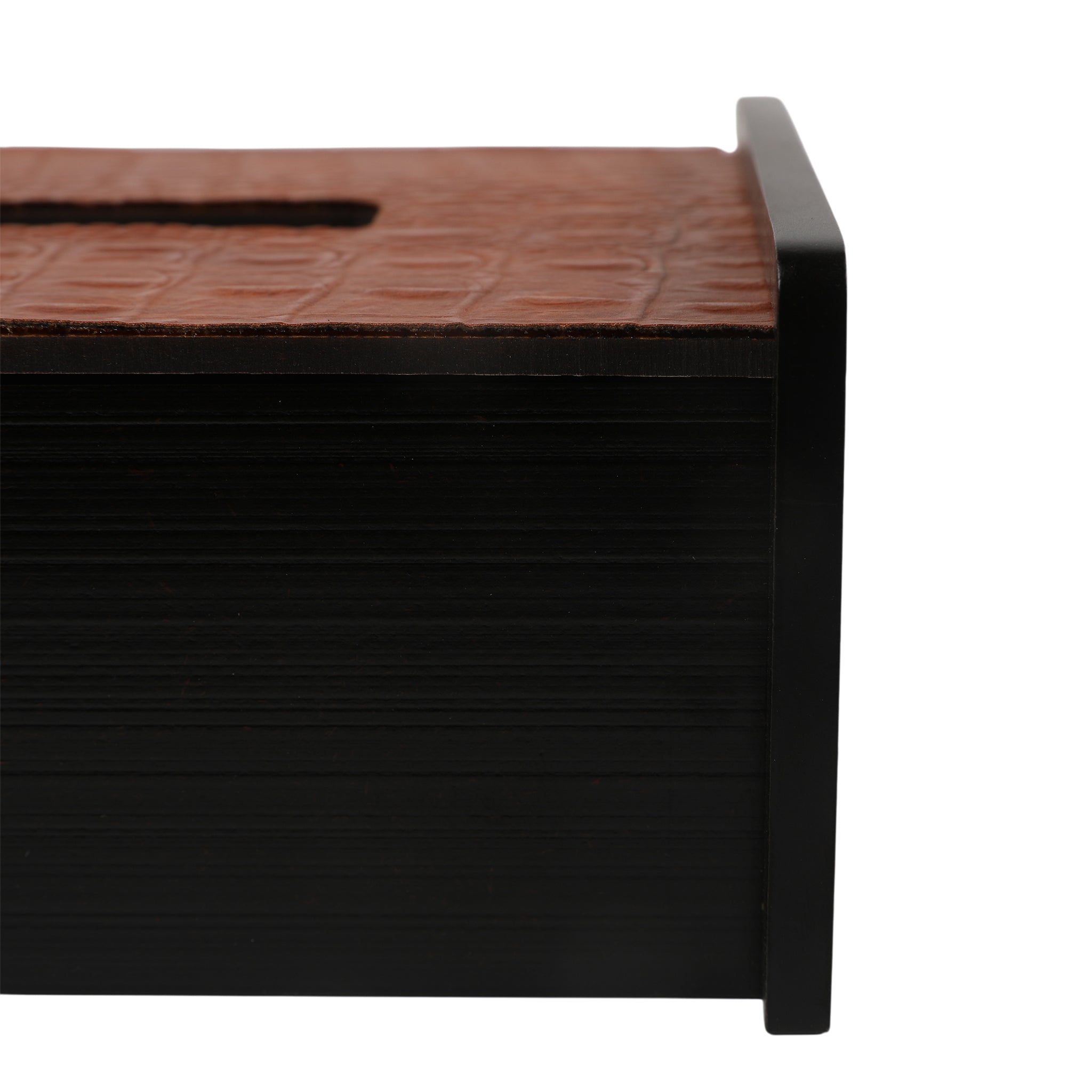 Leather Wooden Tissue Holder