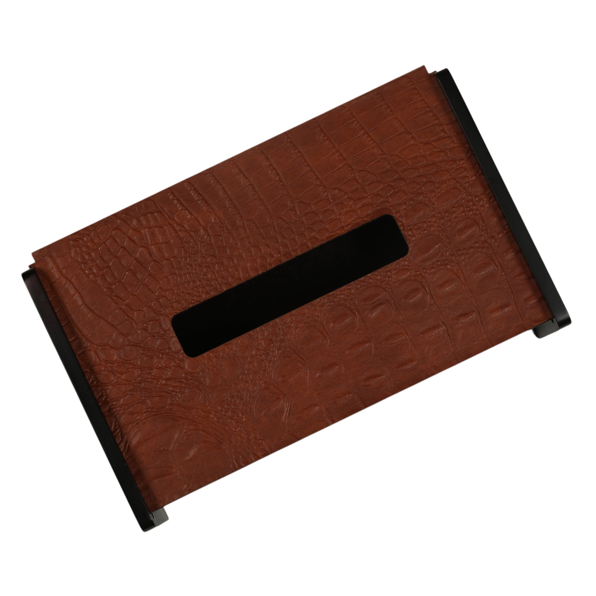 Leather Wooden Tissue Holder