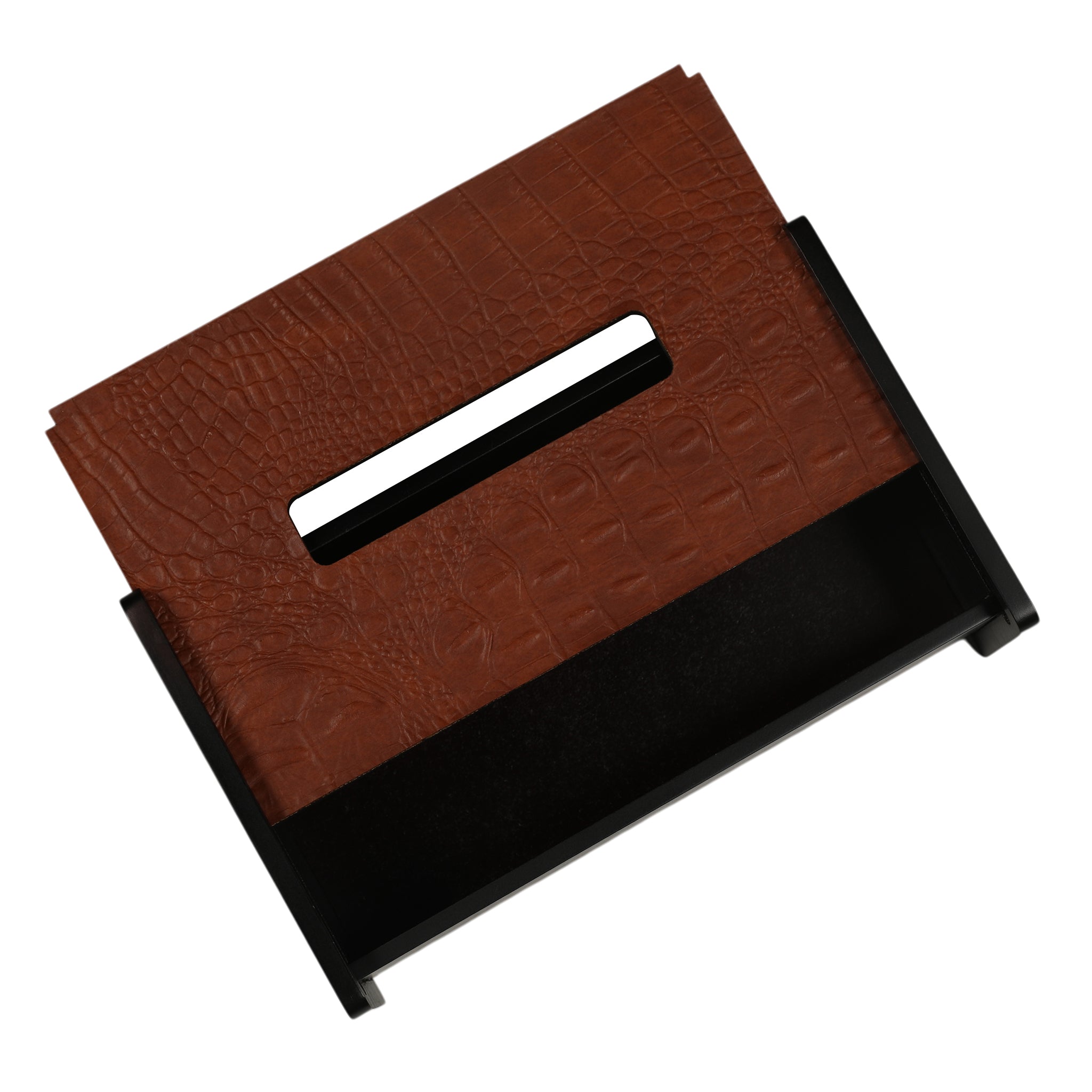 Leather Wooden Tissue Holder