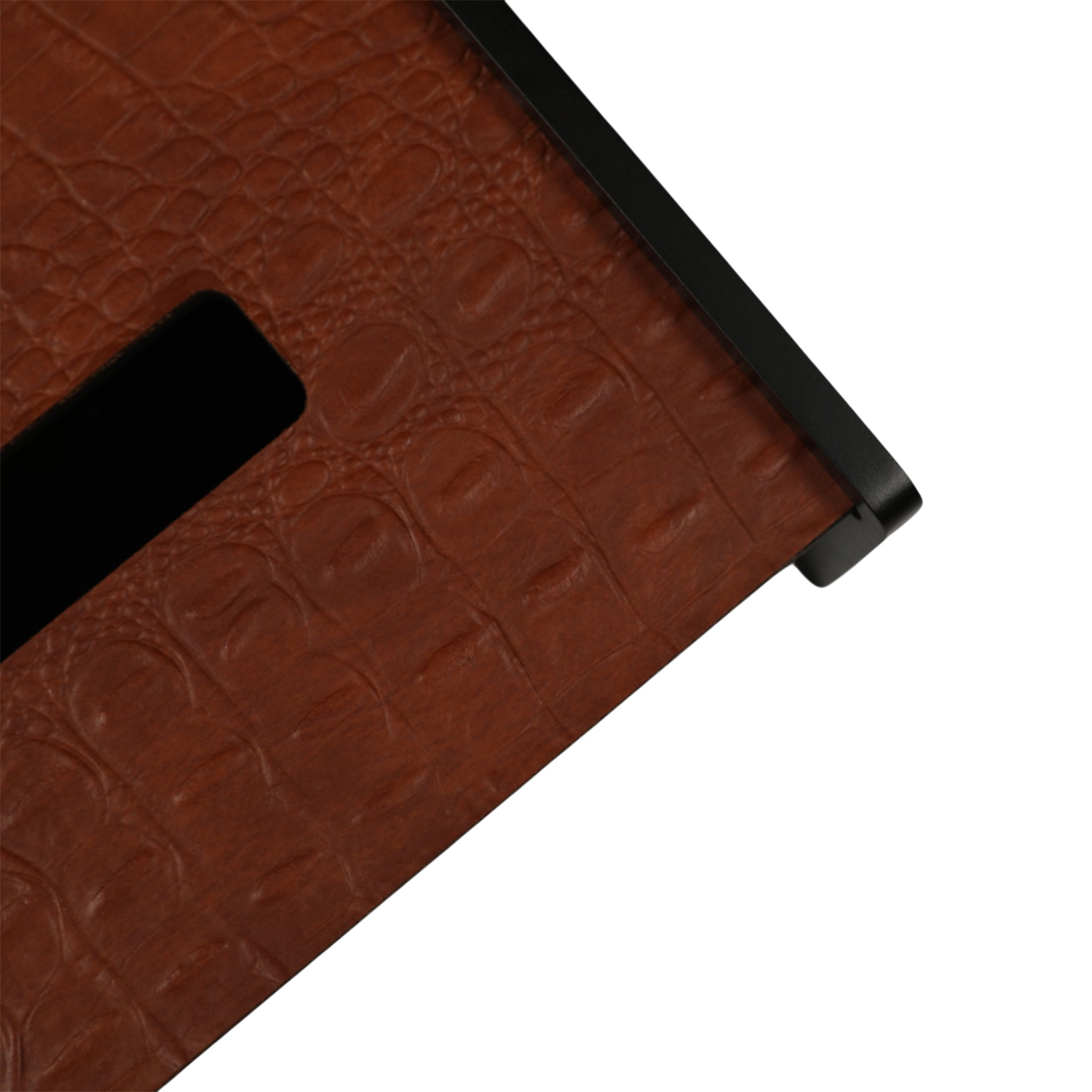 Leather Wooden Tissue Holder
