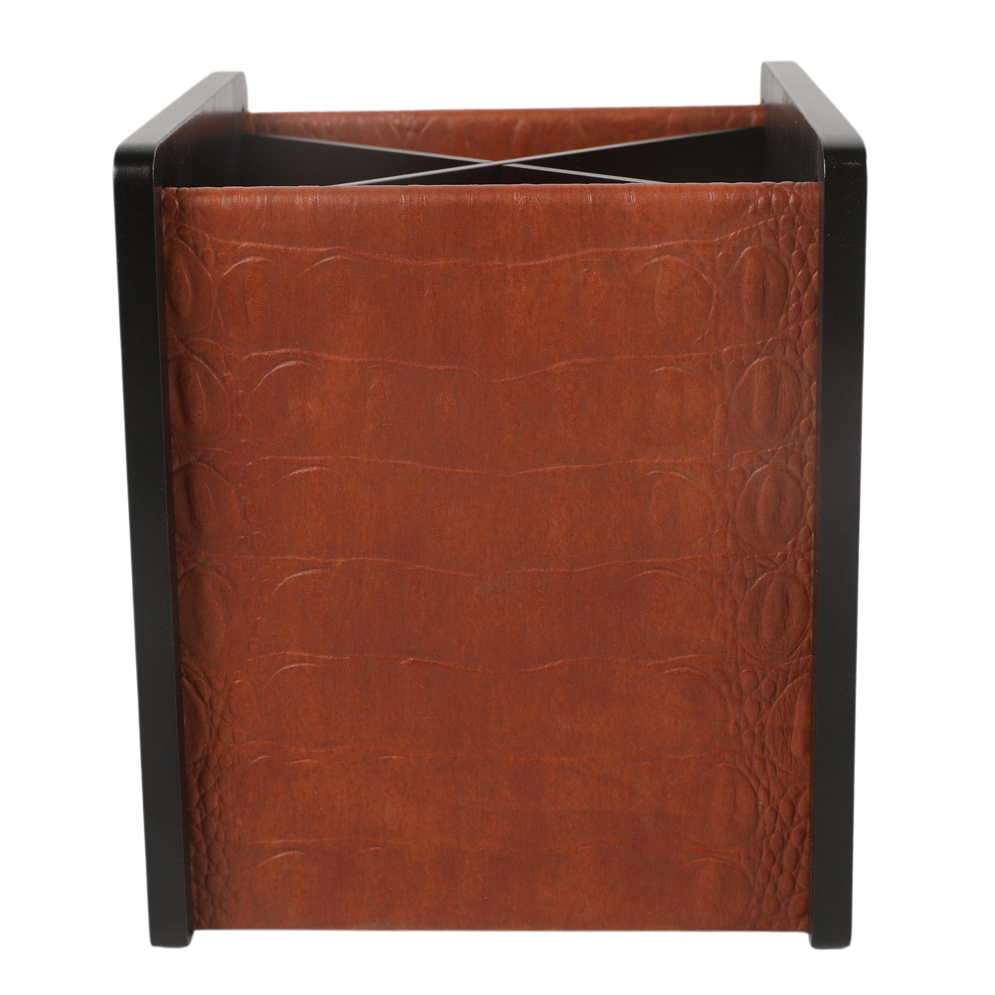 Leather Wooden Cutlery Holder