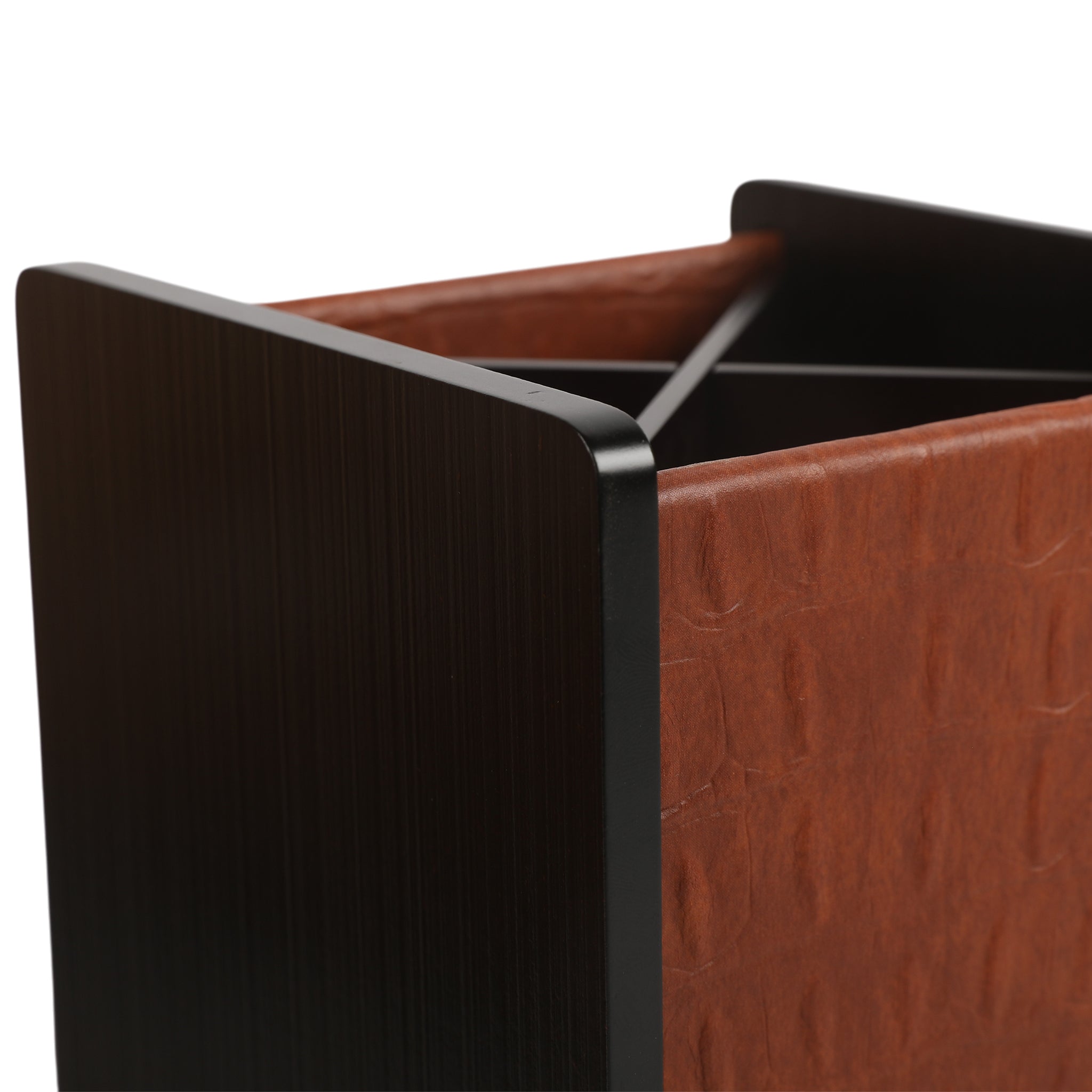 Leather Wooden Cutlery Holder