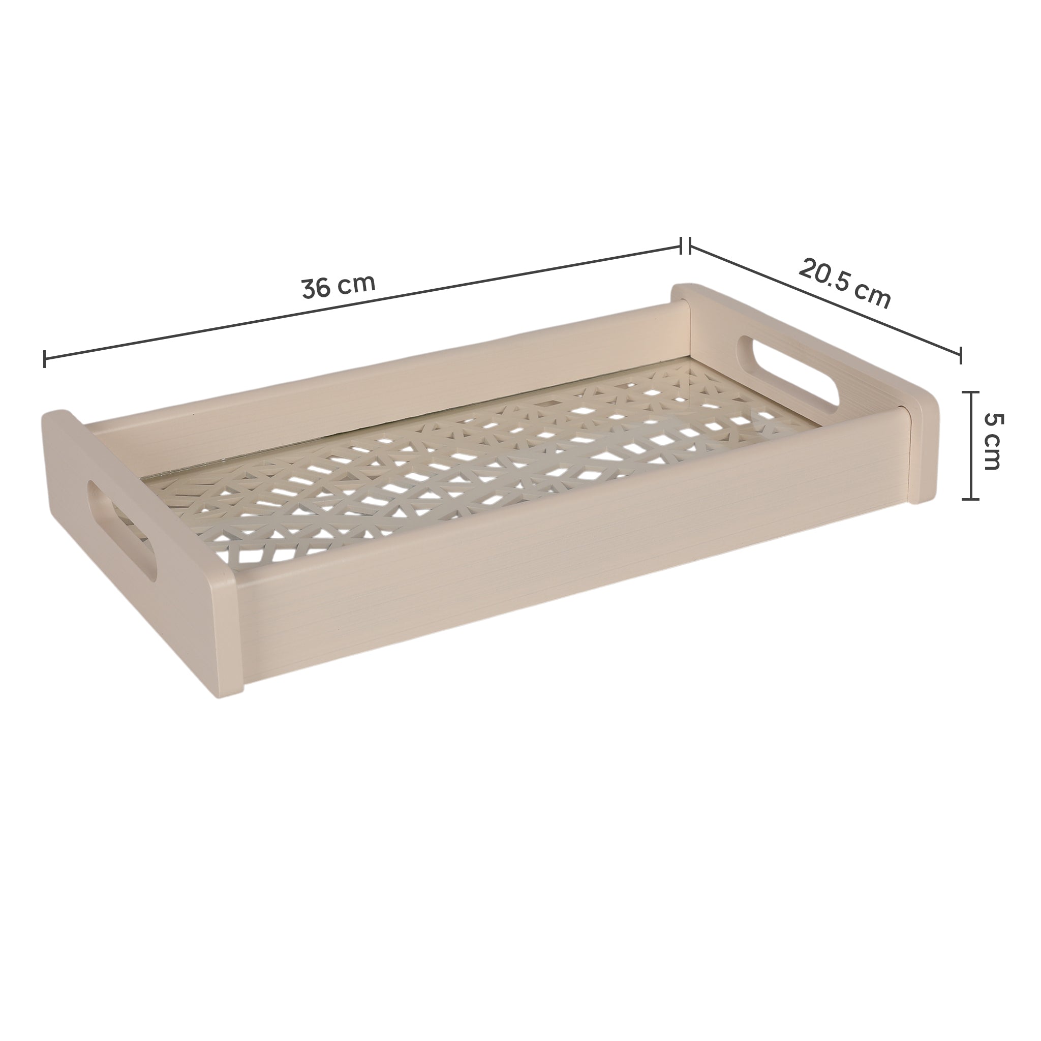 Laser Glass Wooden Tray Small