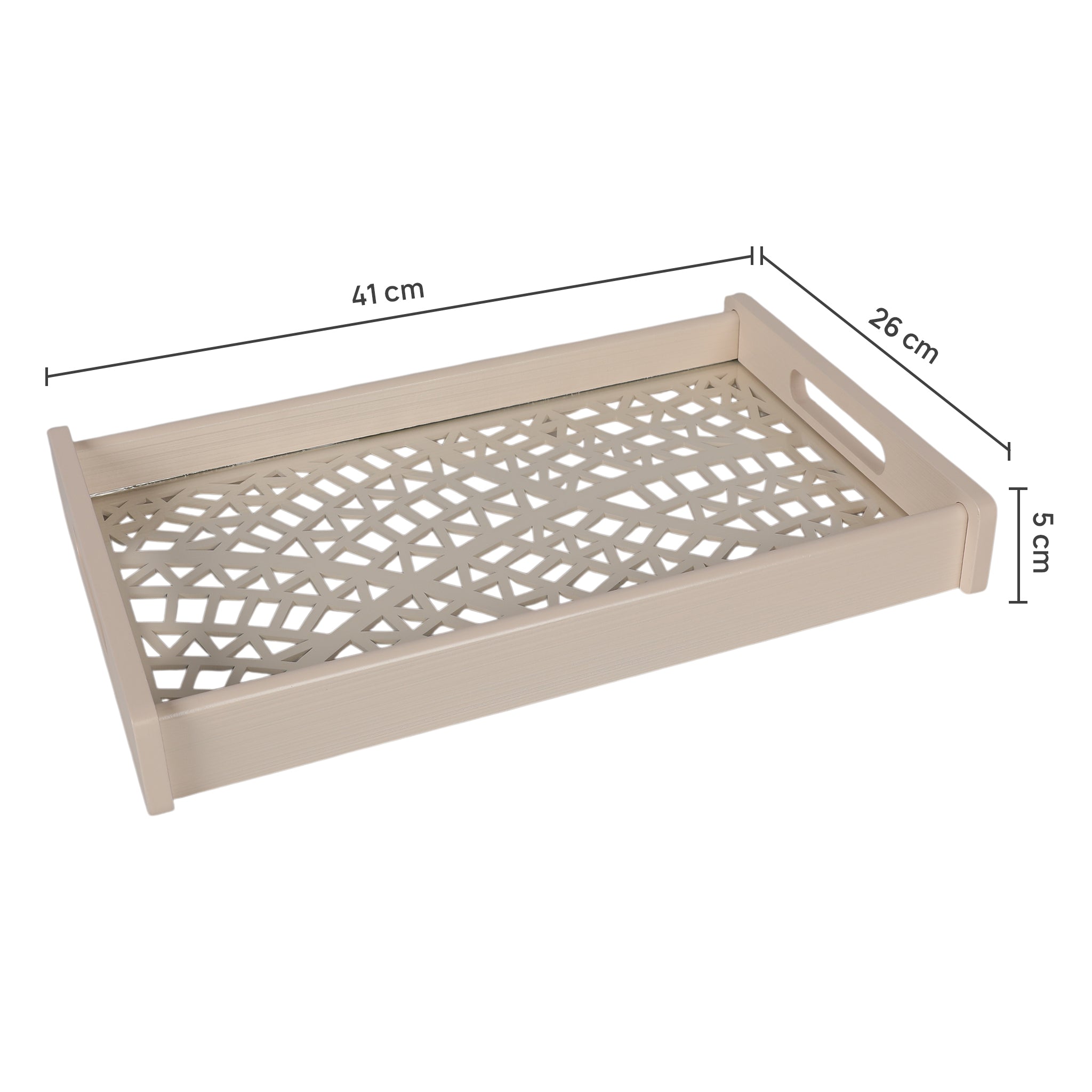 Laser Glass Wooden Tray Medium