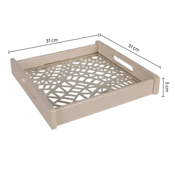 Laser Glass Wooden Tray Square dimensions