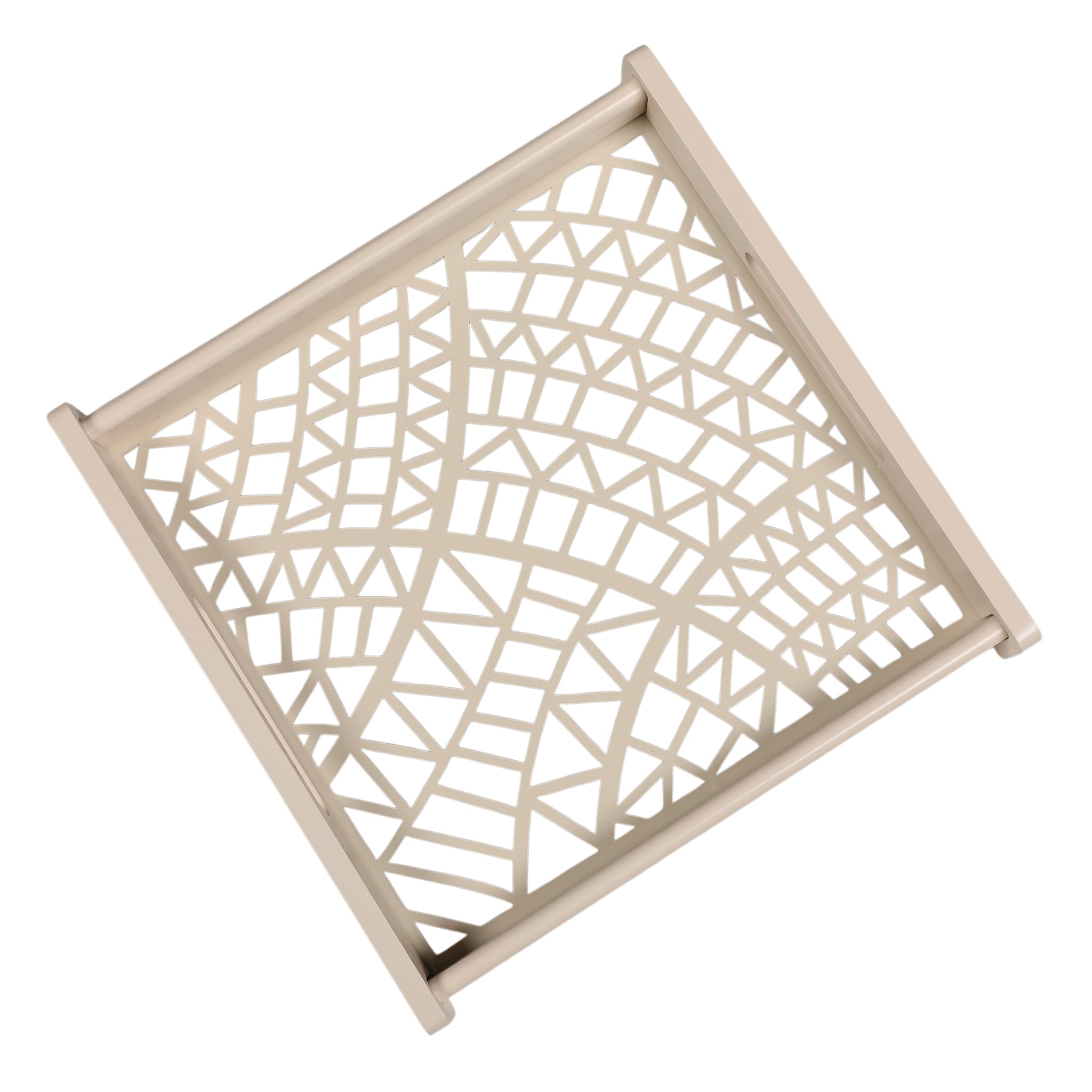 Laser Glass Wooden Tray Square