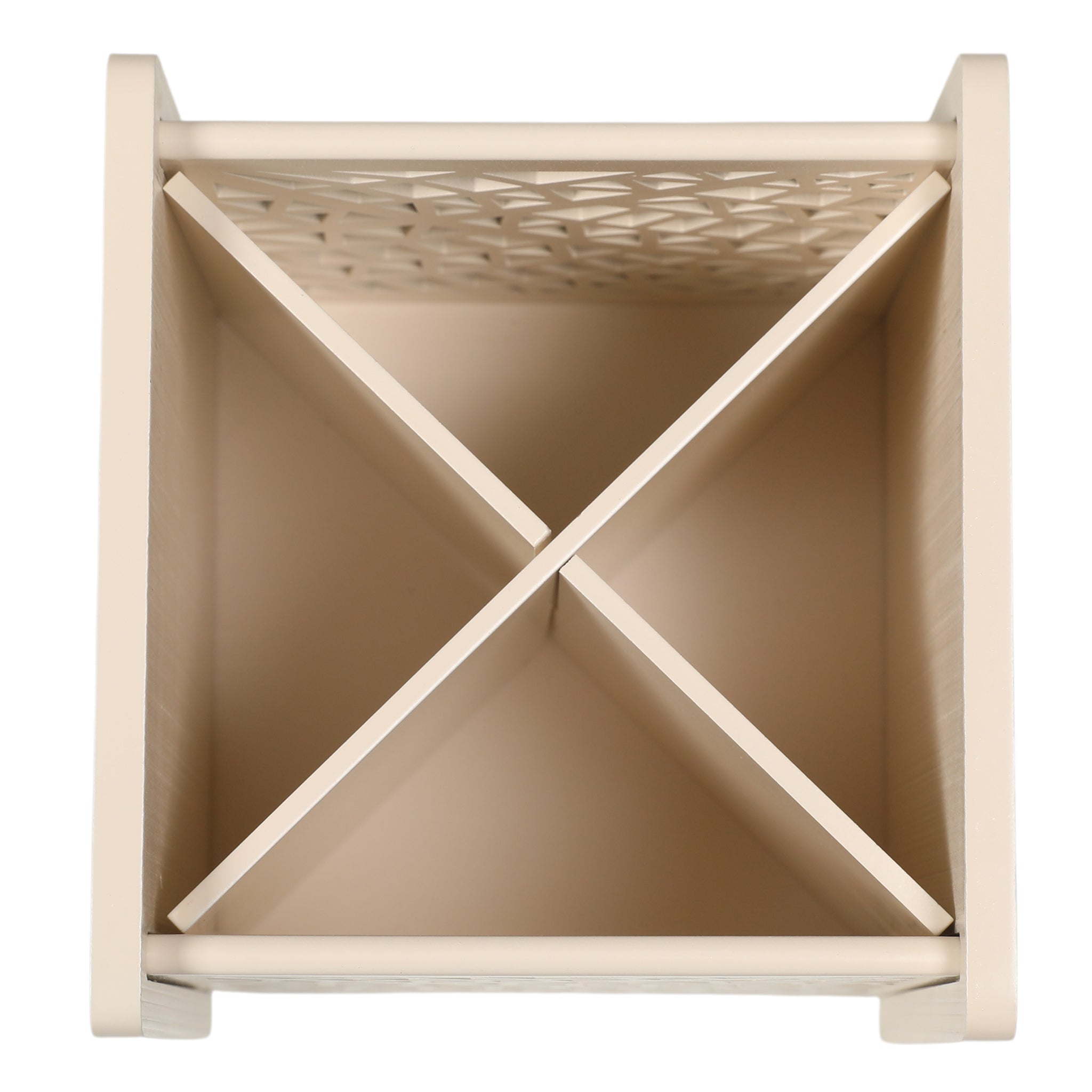 Laser Glass Wooden Cutlery Holder