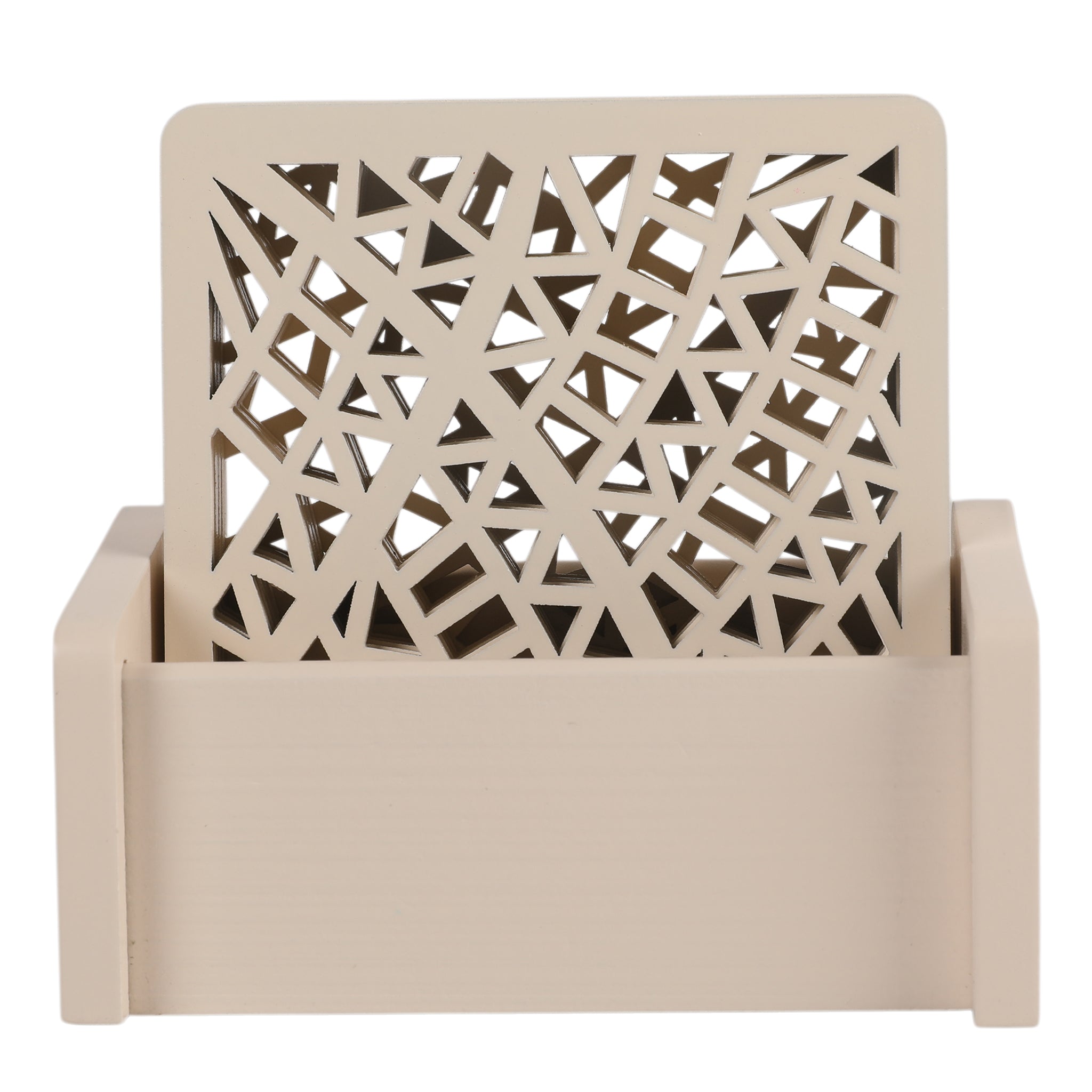 Laser Glass Wooden Cosater With Stand