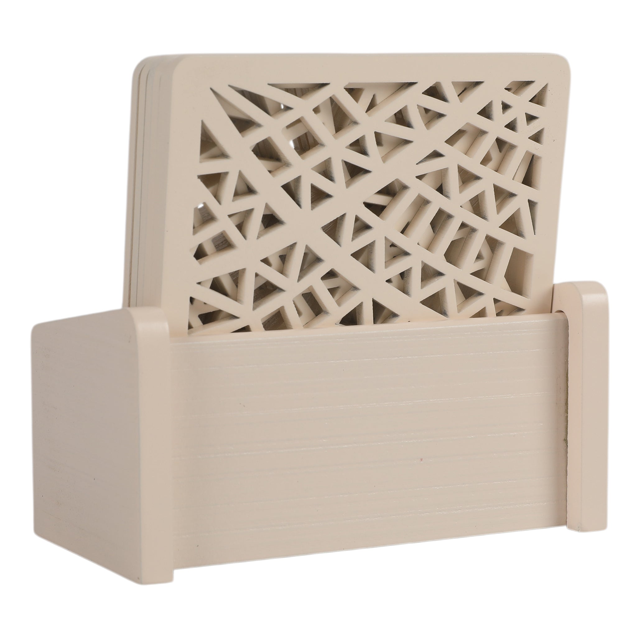 Laser Glass Wooden Cosater With Stand