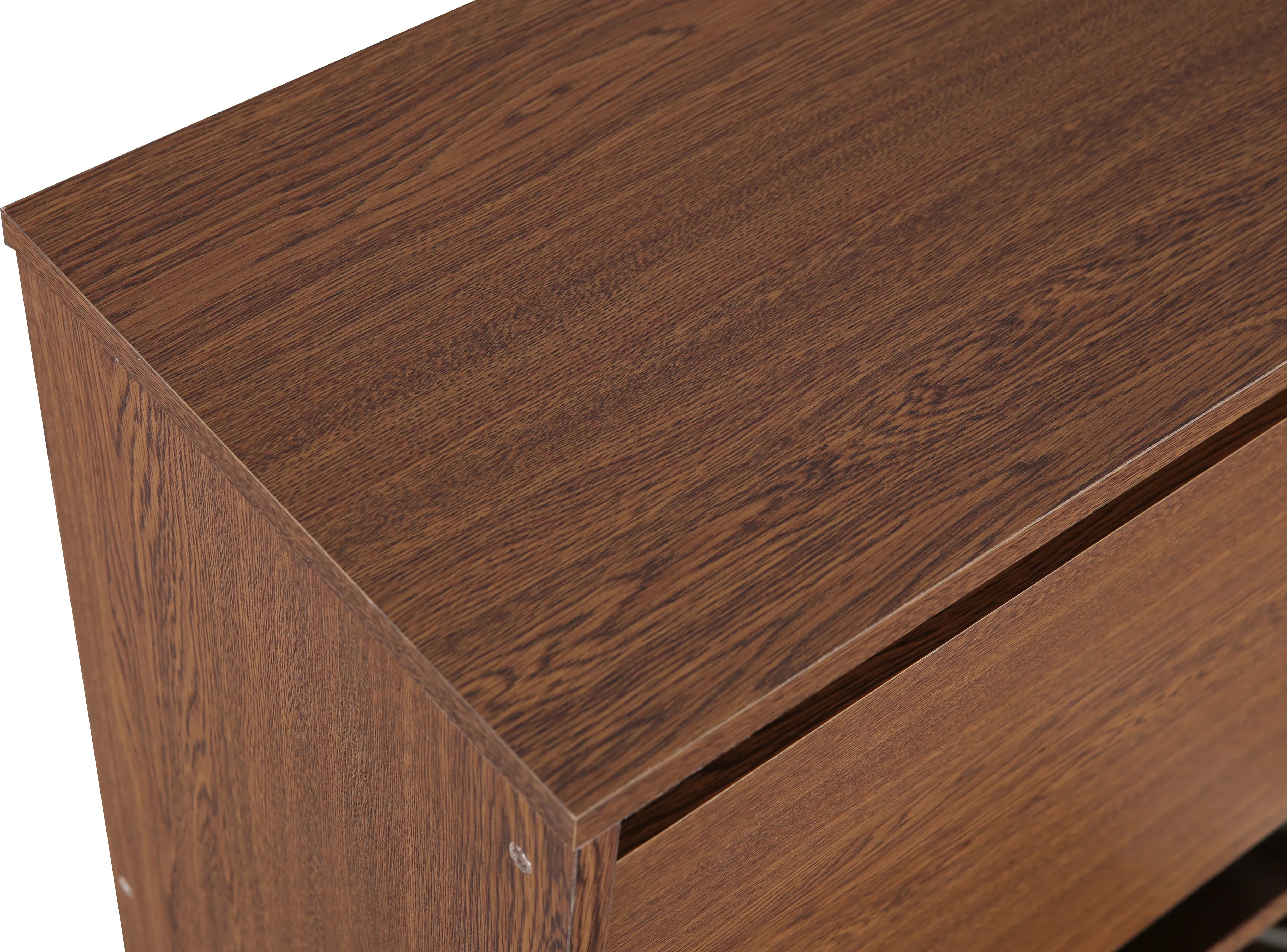 Alder Engineered Wood 3 tier Shoe Rack in Oak Colour - HomeTown