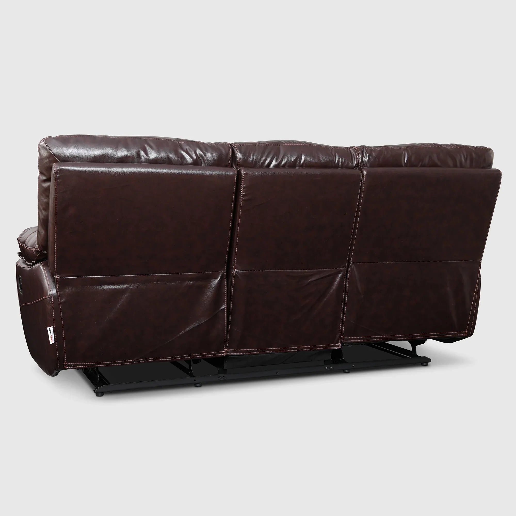 Charles Half Leather Three Seater Recliner - HomeTown
