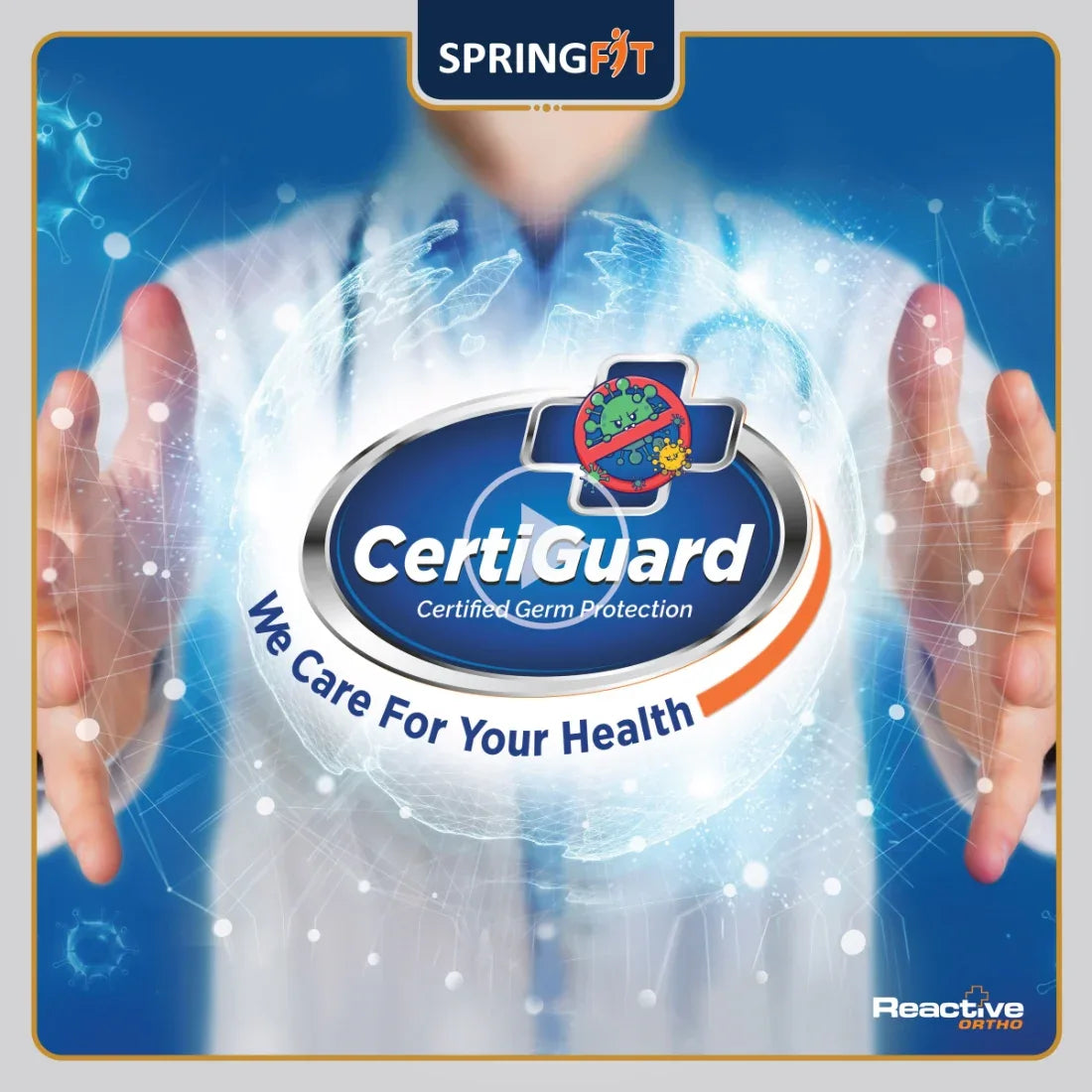 Reactive Ortho Memory Foam Queen Mattress 78x66x6 Inch in Grey Colour - HomeTown