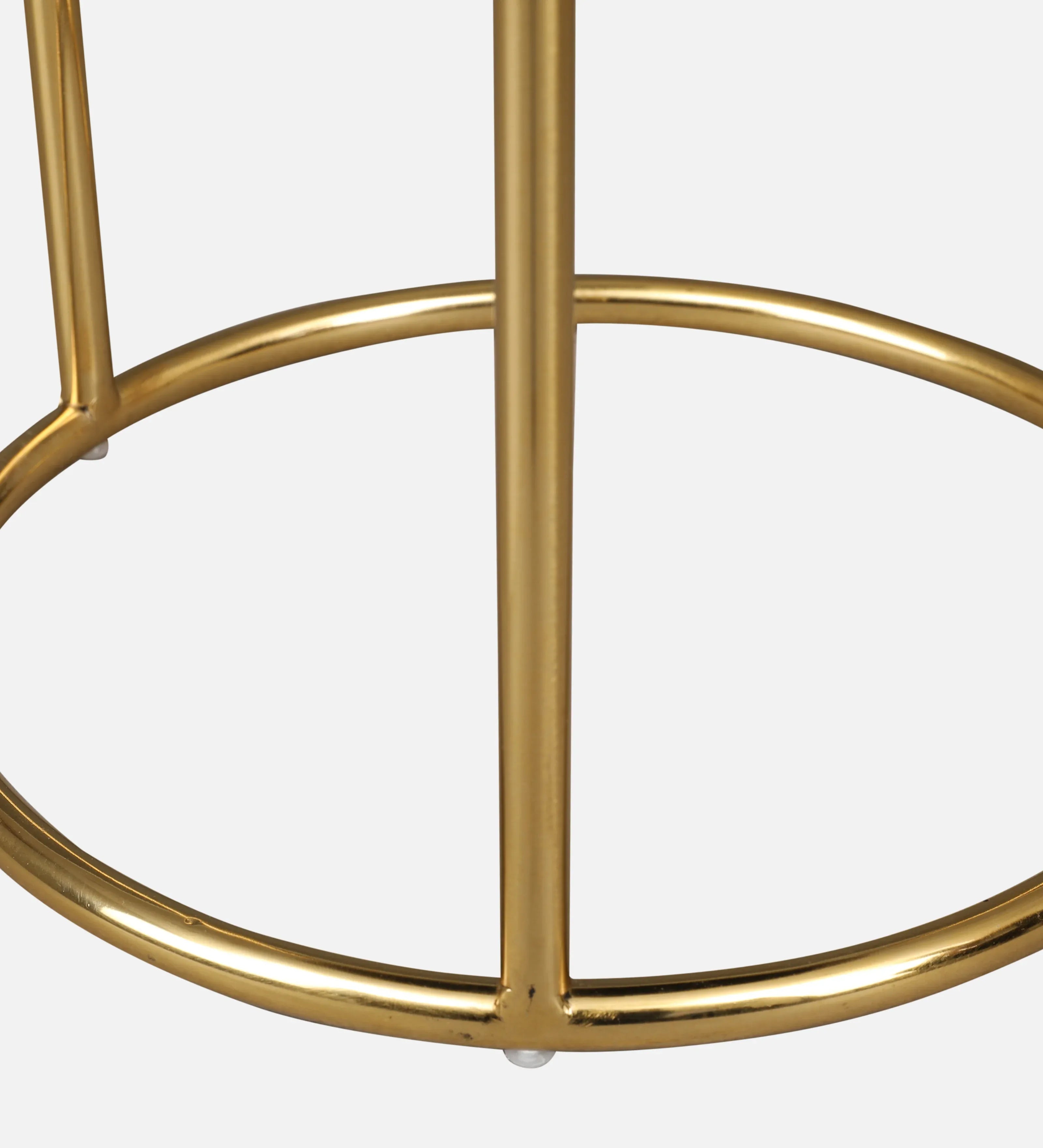 Netanya Metal Table in Gold & White Colour - HomeTown