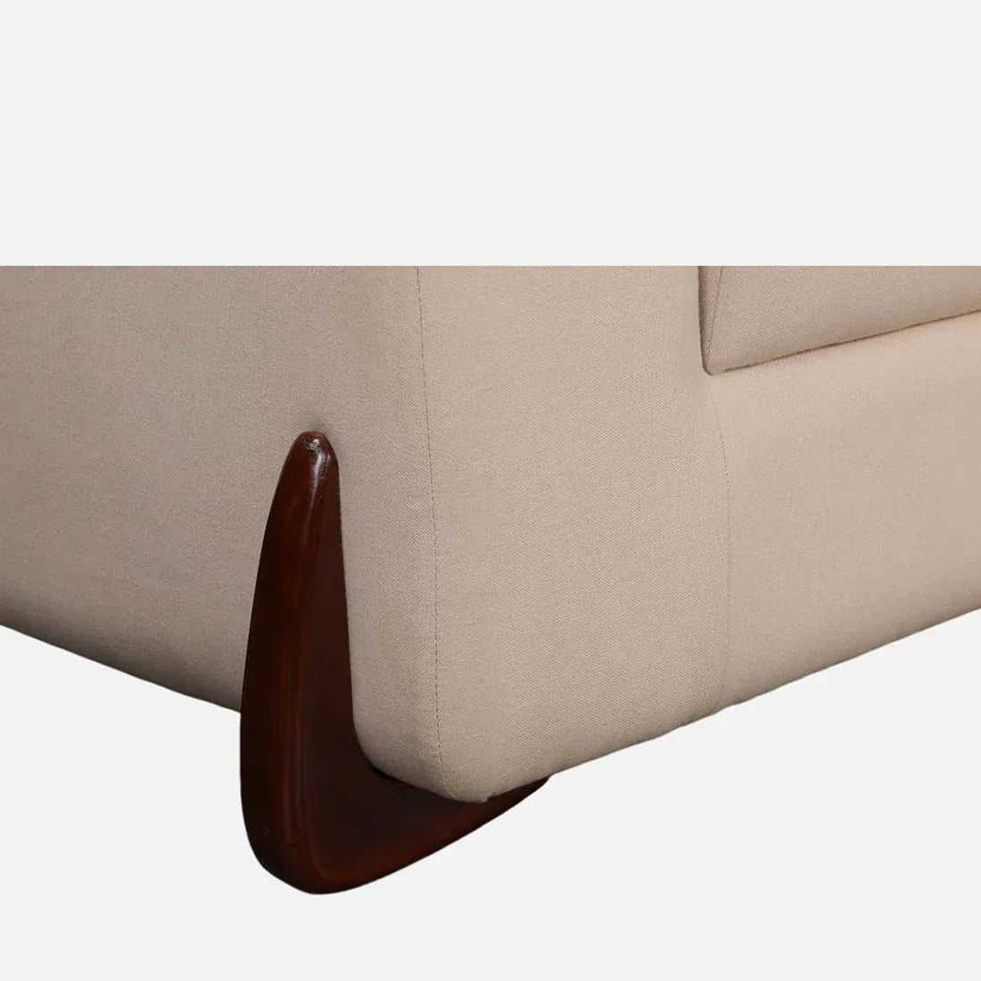 Bodhi Fabric Three Seater Sofa in Beige Colour - HomeTown