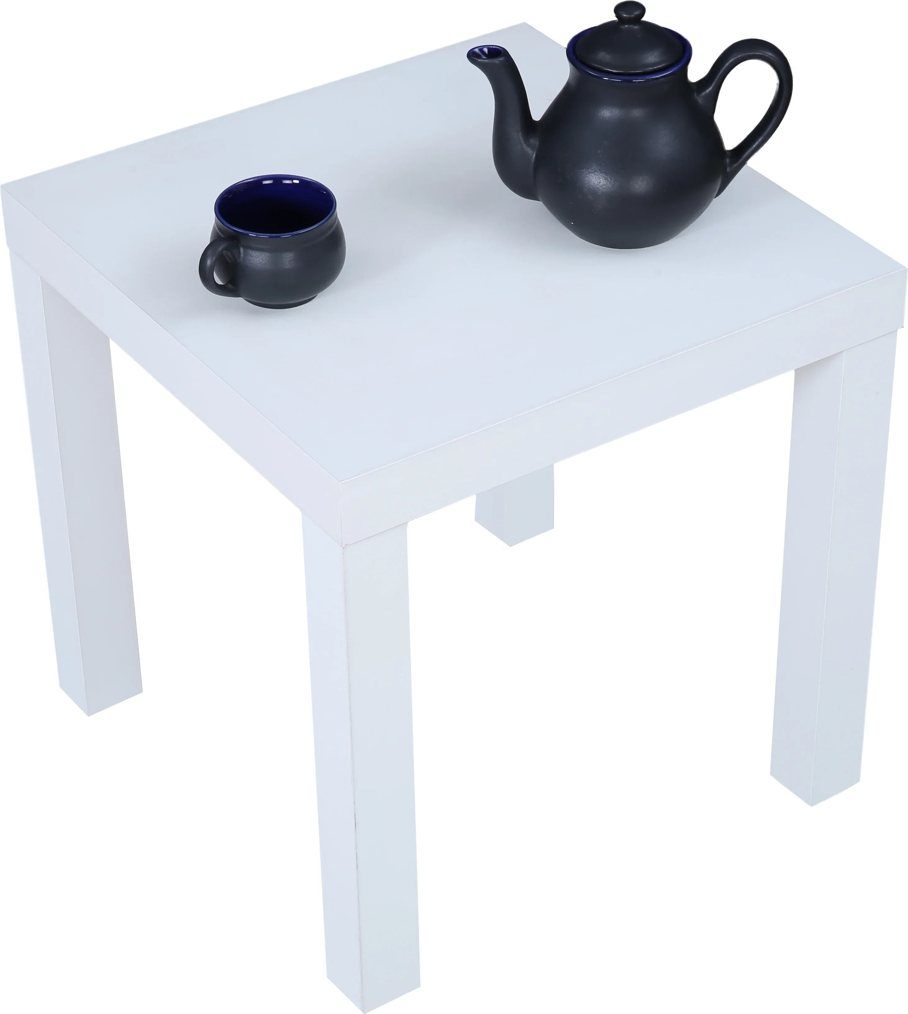 Larix Engineered Wood Side Table in White Colour - HomeTown