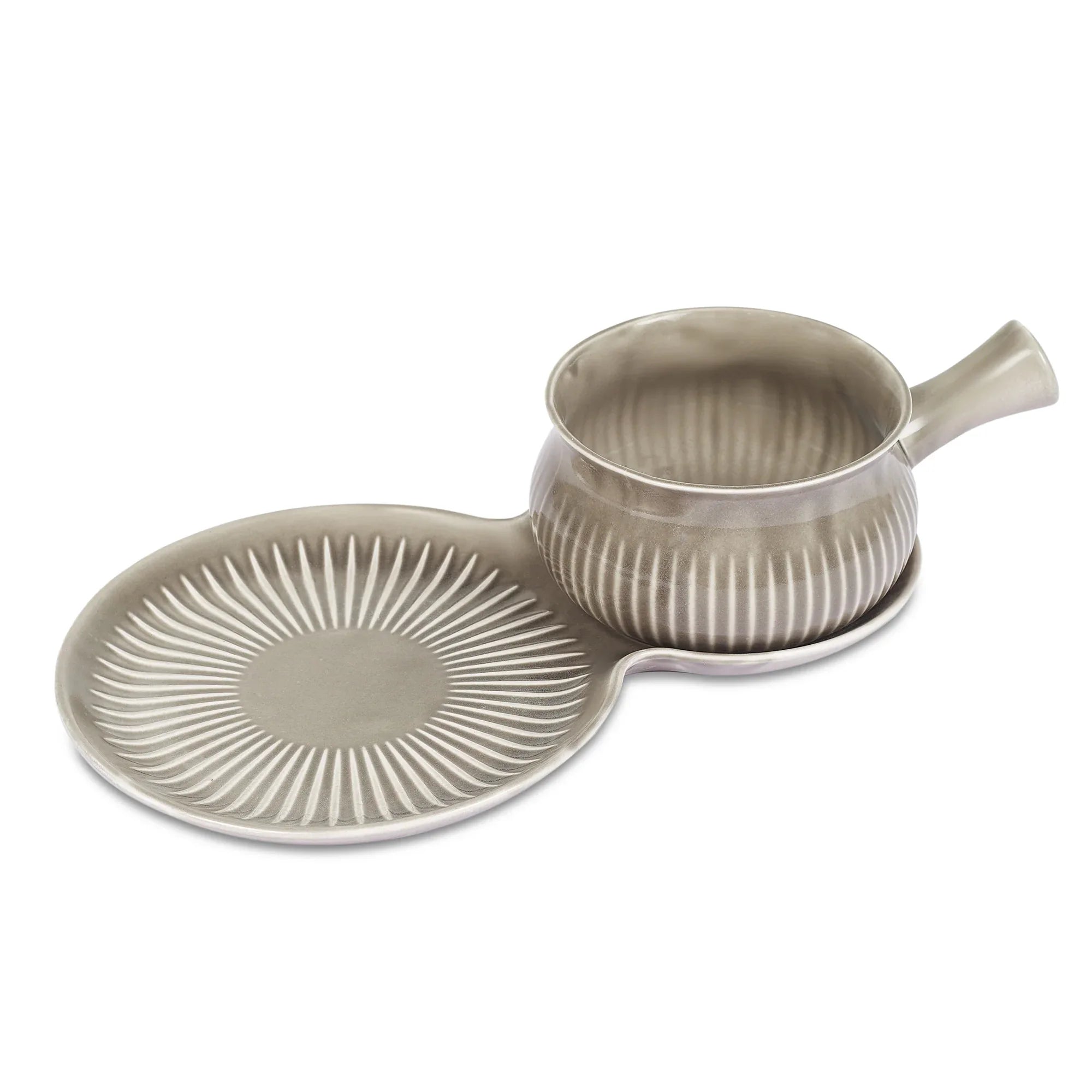 Ace Ceramic Soup Cup & Serving Platter Combo in Assorted Colour - HomeTown