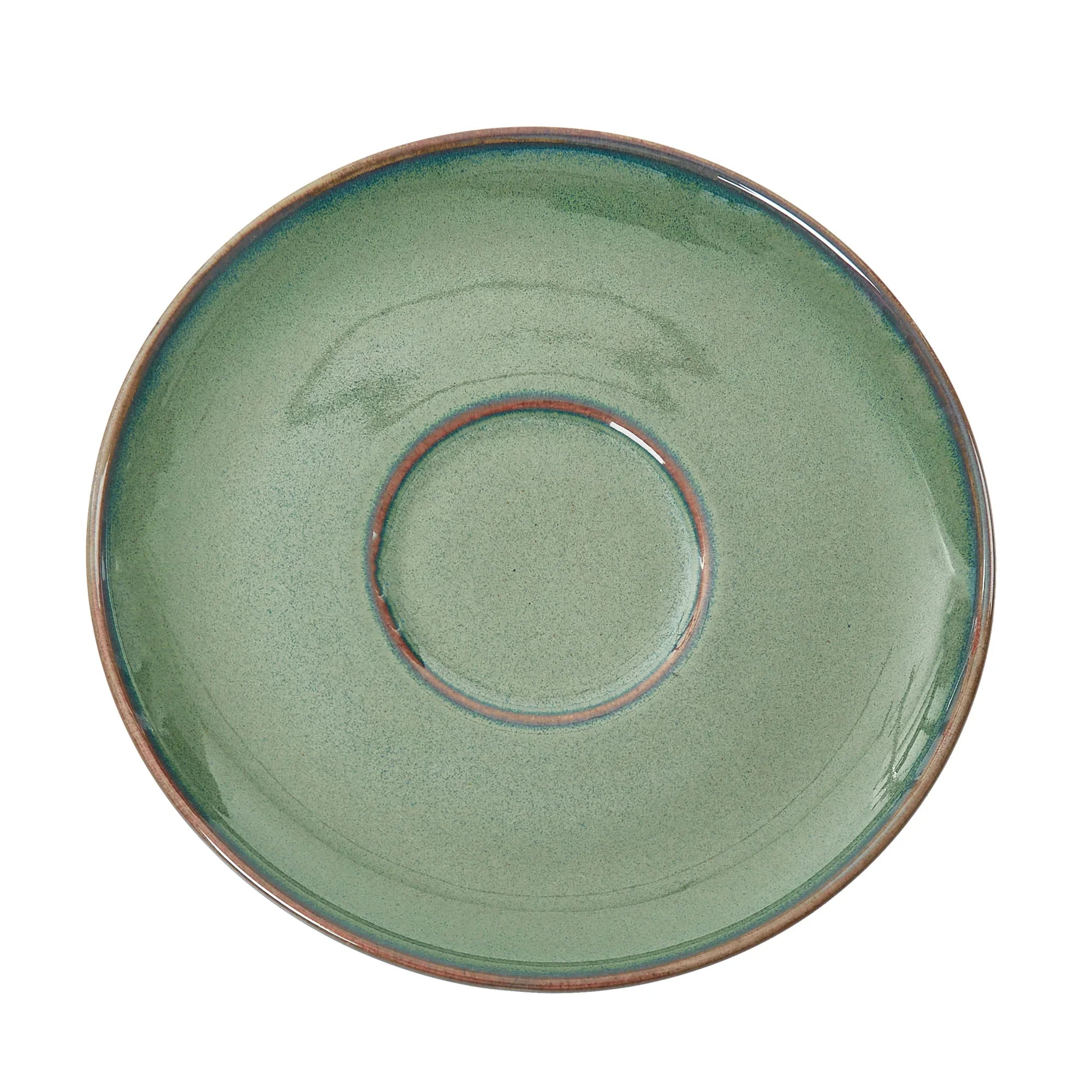 Hygge Studio Pottery Stoneware Cup & Saucer Set of 4 in Sage Green Colour - HomeTown