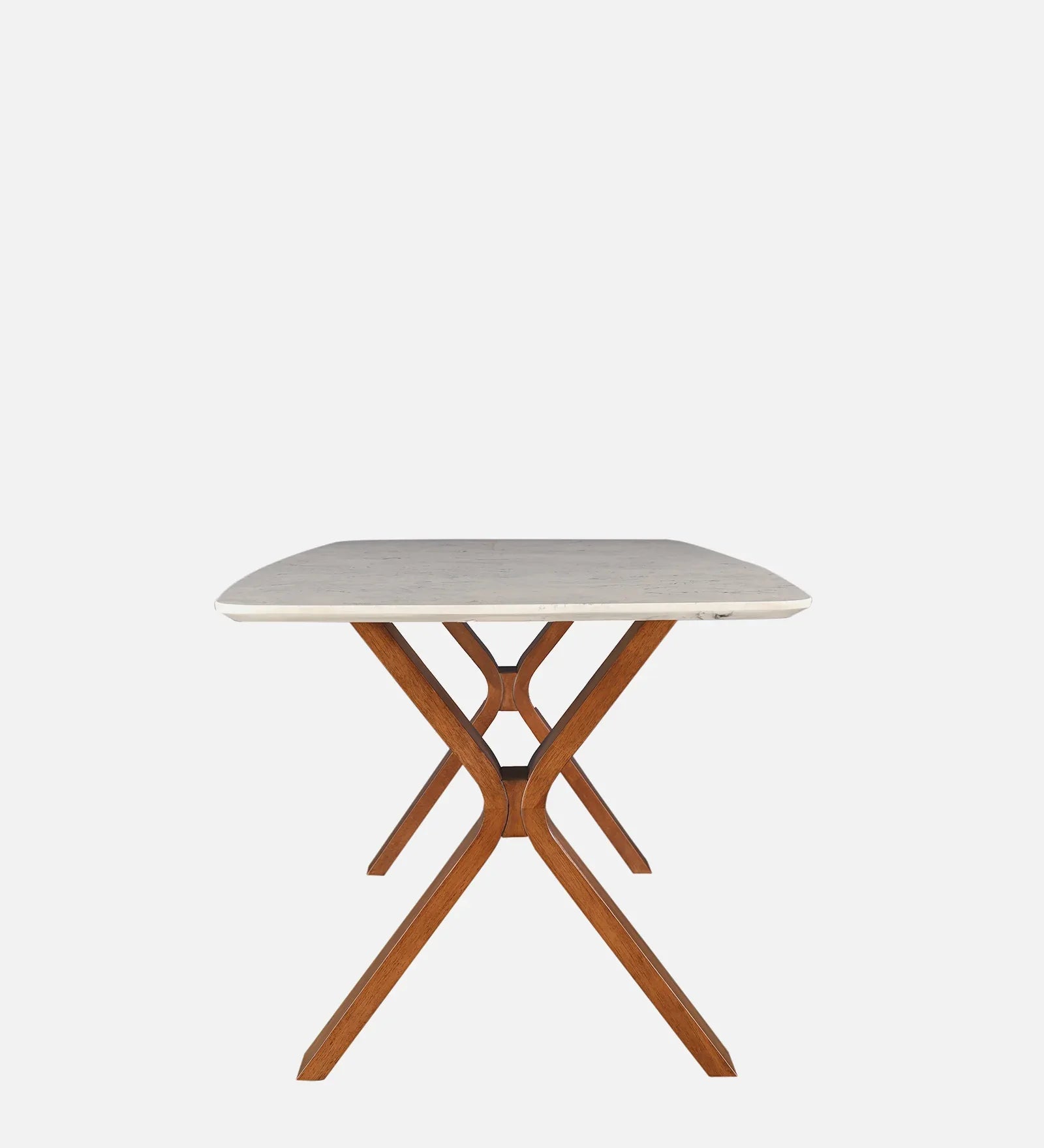 Sanddune Marble Top Six Seater Dining Set in Walnut Colour - HomeTown