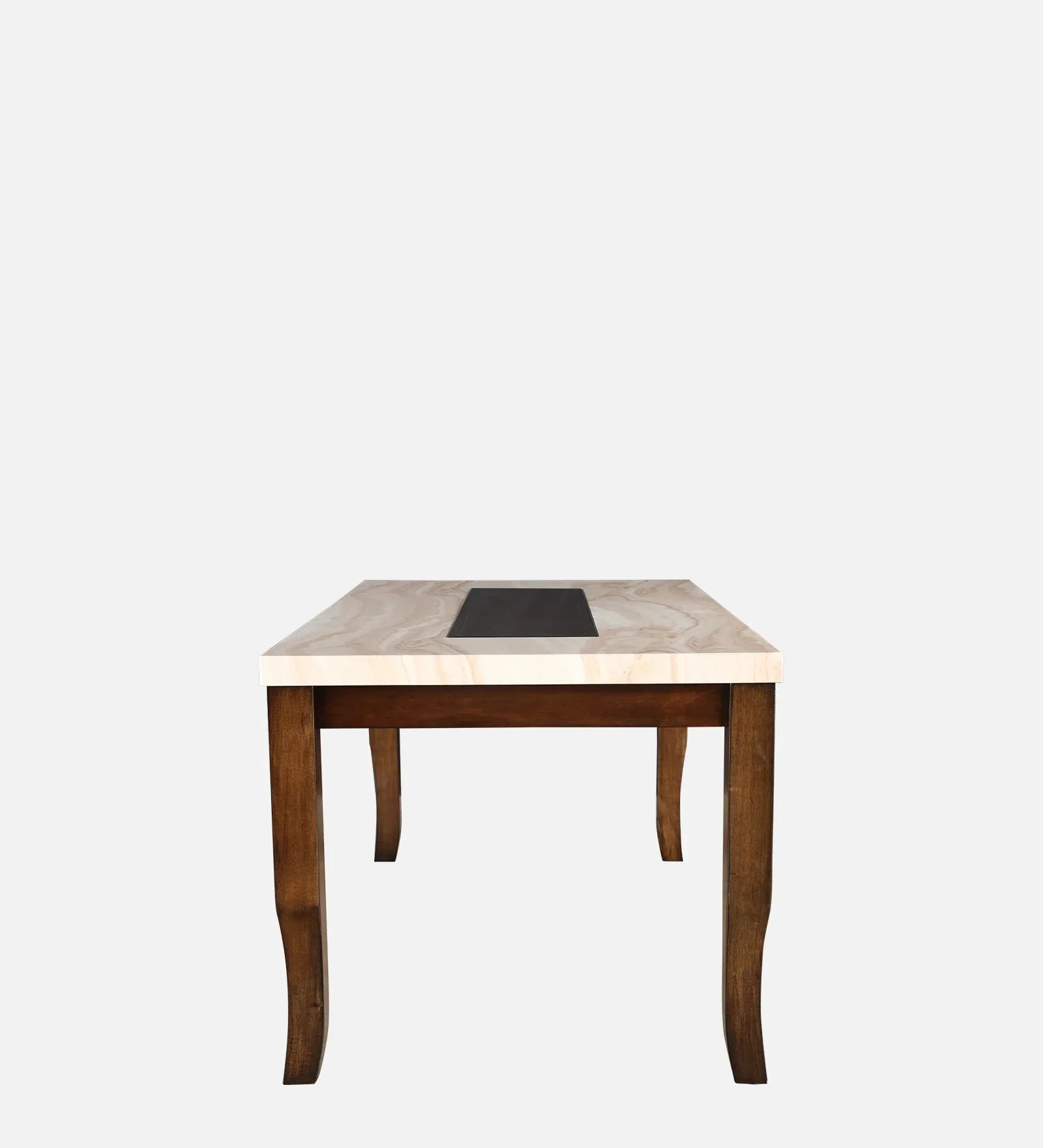 Nexus Marble Finish Six Seater Dining Set With Bench in Antique Cherry Colour - HomeTown