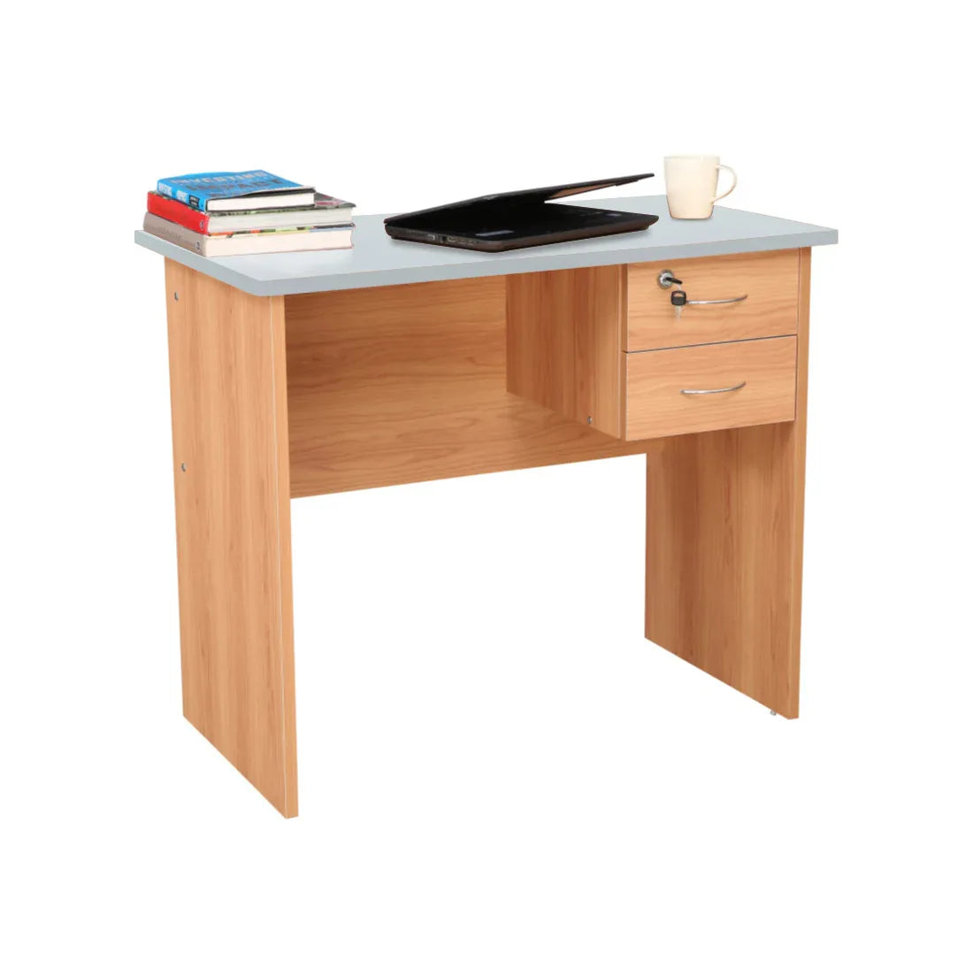 Simply Study Table in Honey + White Colour - HomeTown