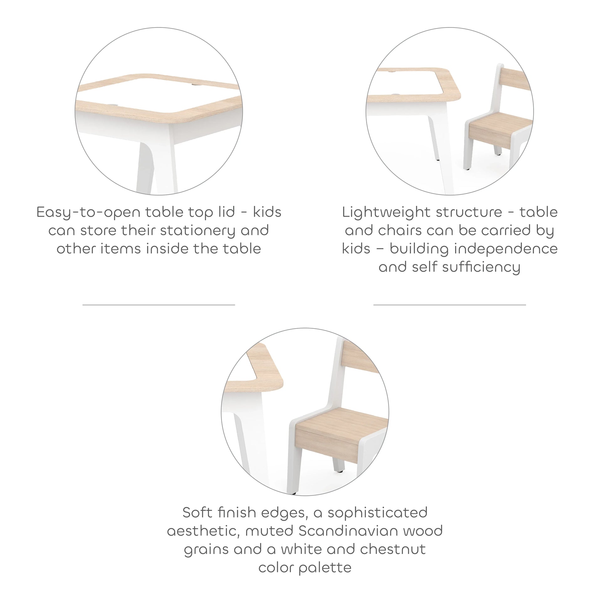 Roobik Activity Table & Chair in Chestnut Colour - HomeTown