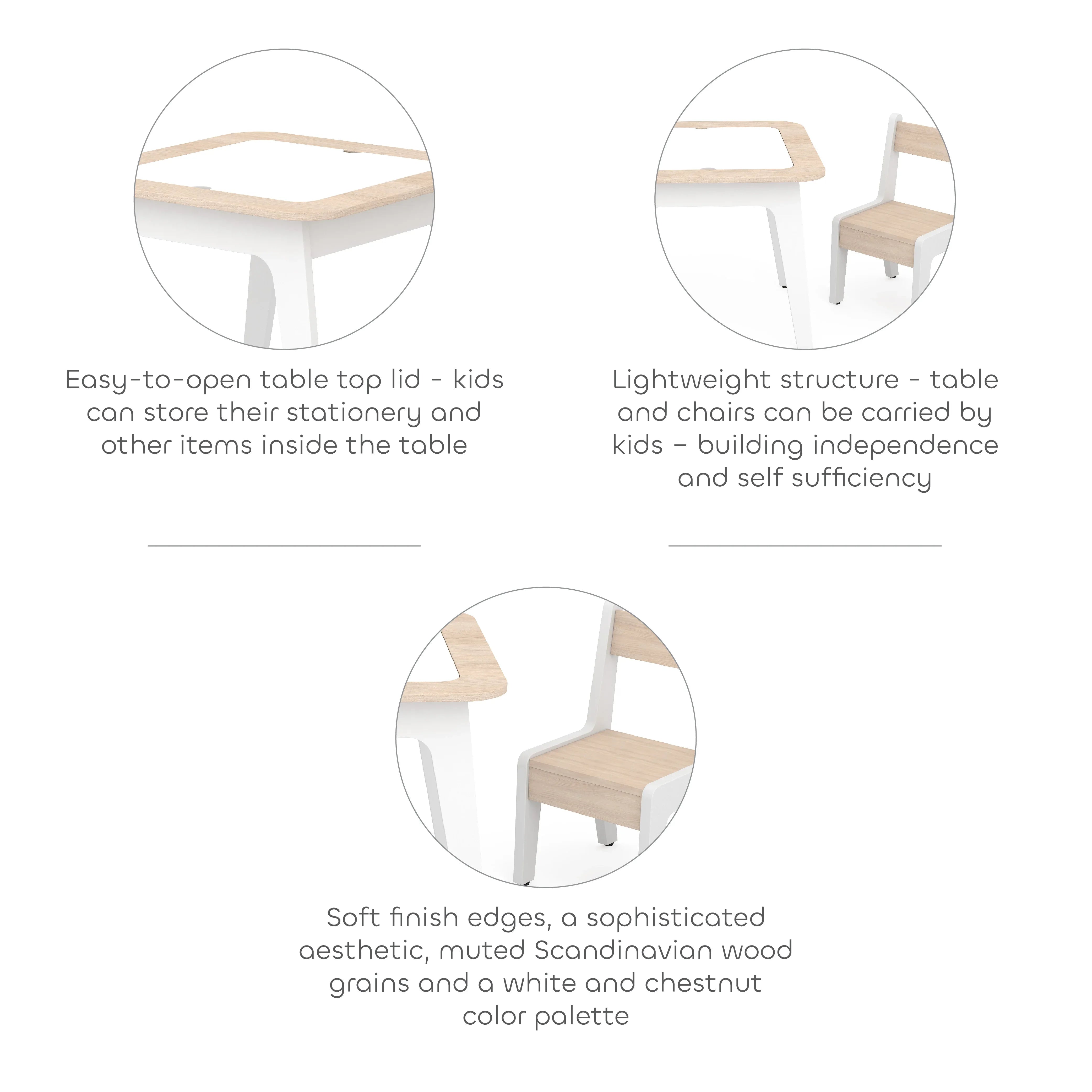 Roobik Activity Table & Chair in Chestnut Colour - HomeTown