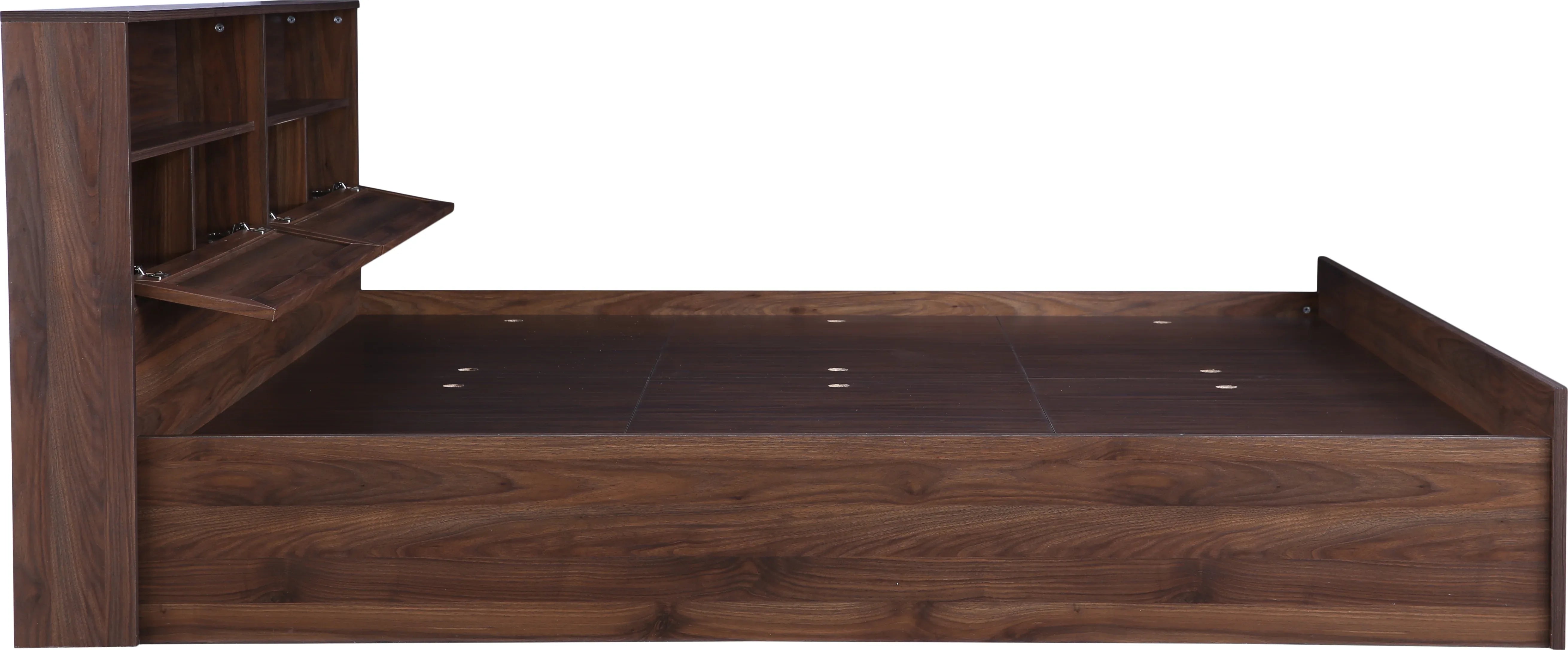 Alyssa Queen bed with Box storage in Wenge Colour - HomeTown