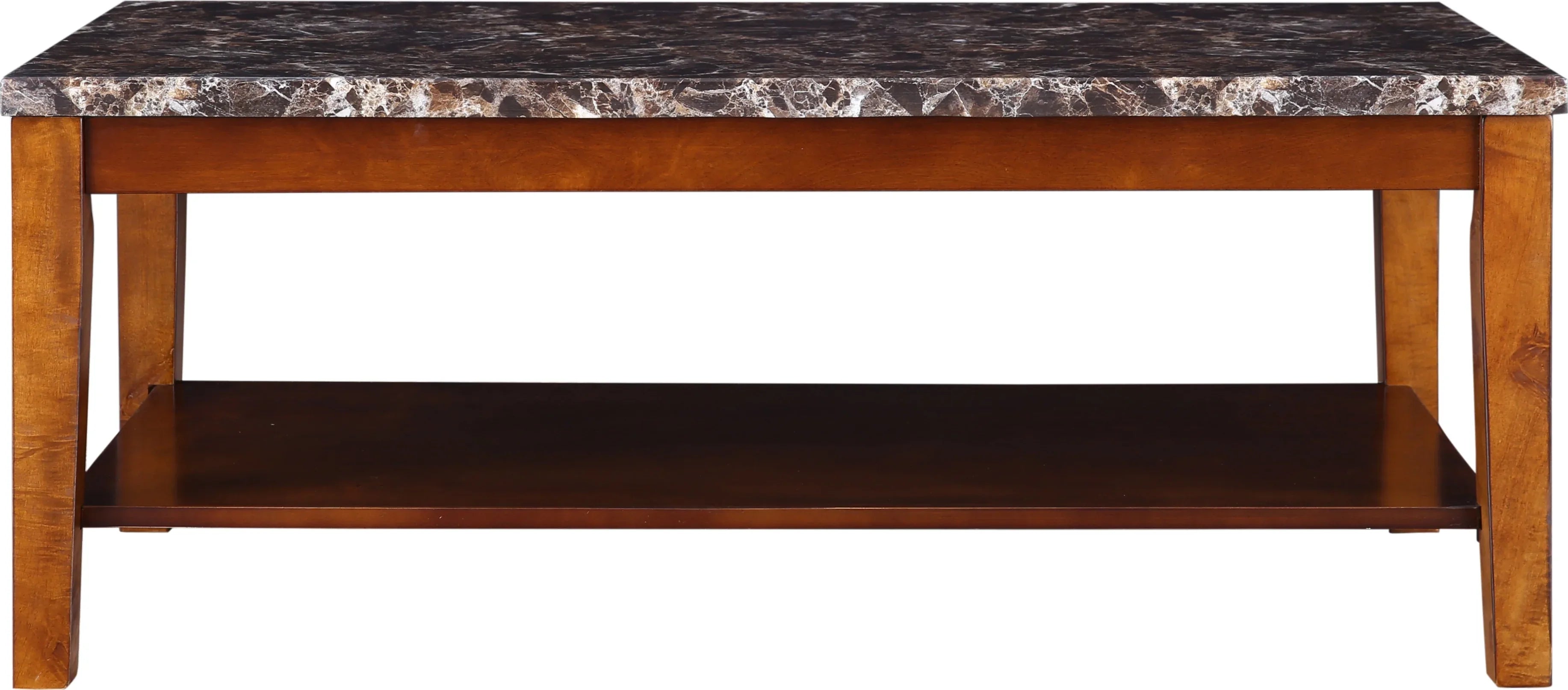 Eden Marble Finish Top Center Table in Brown Colour - HomeTown