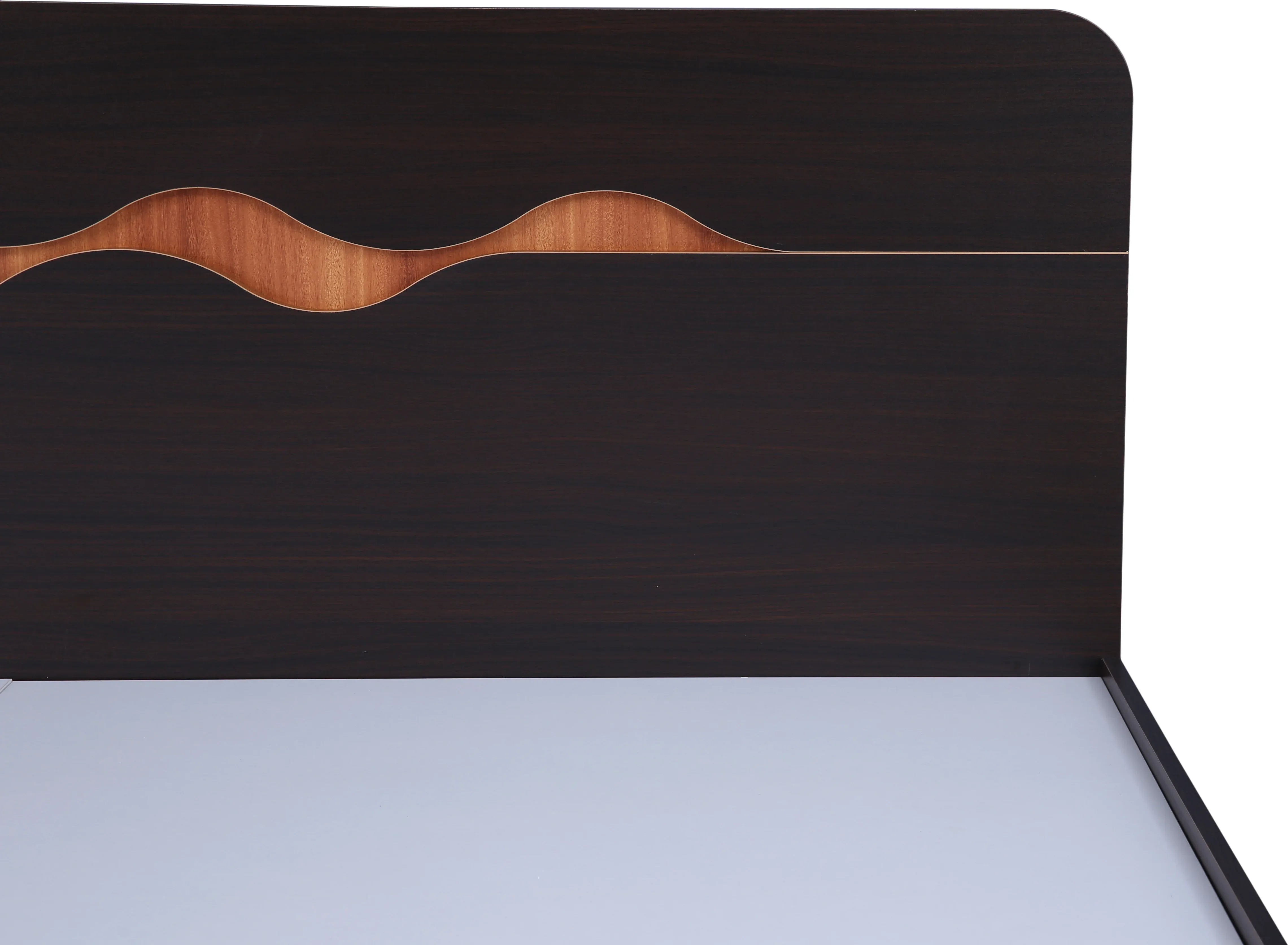 Swirl King Bed without storage in Dark Oak Colour - HomeTown