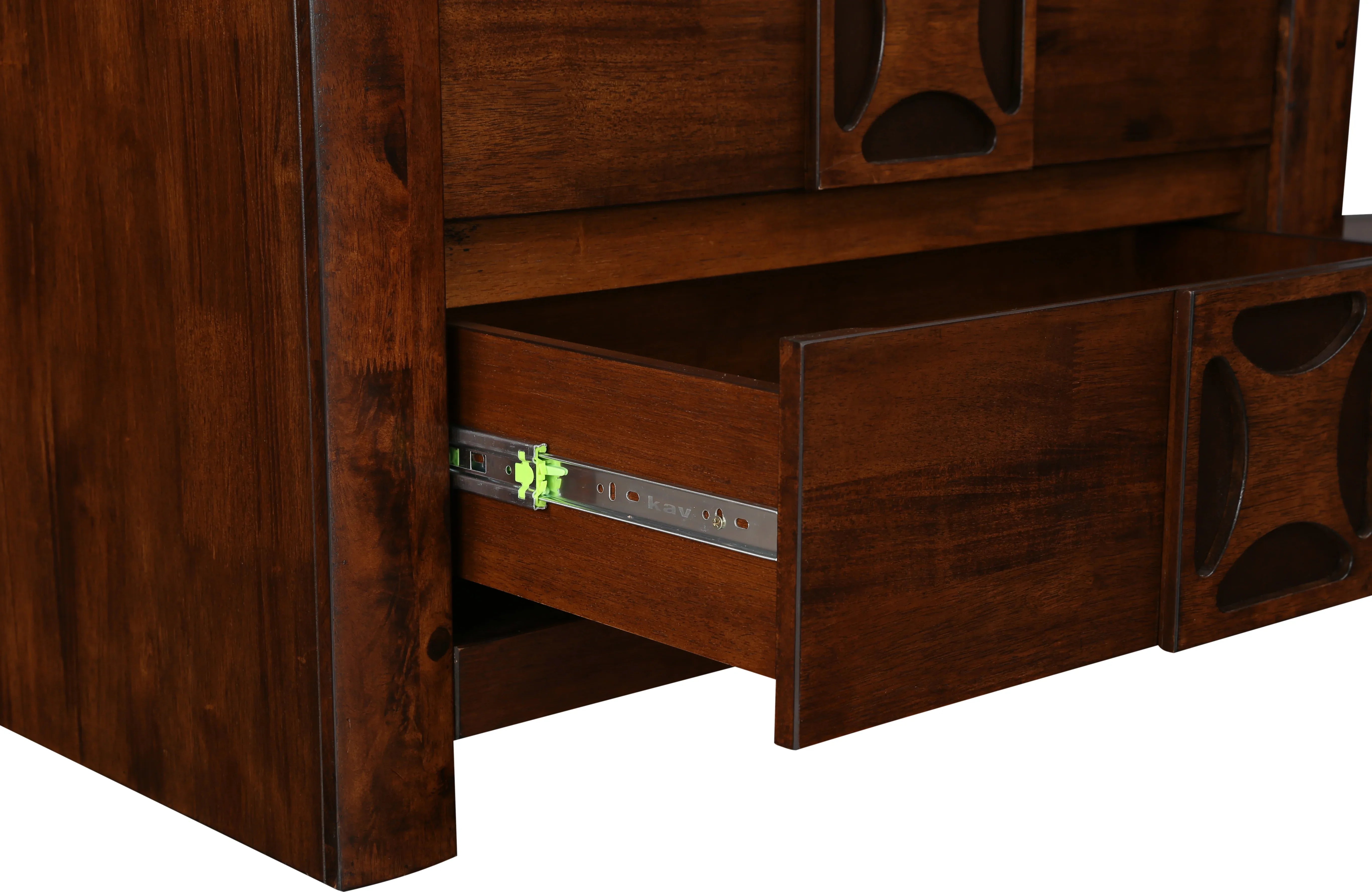 Casablanca Solidwood Dresser with mirror in Walnut Colour - HomeTown