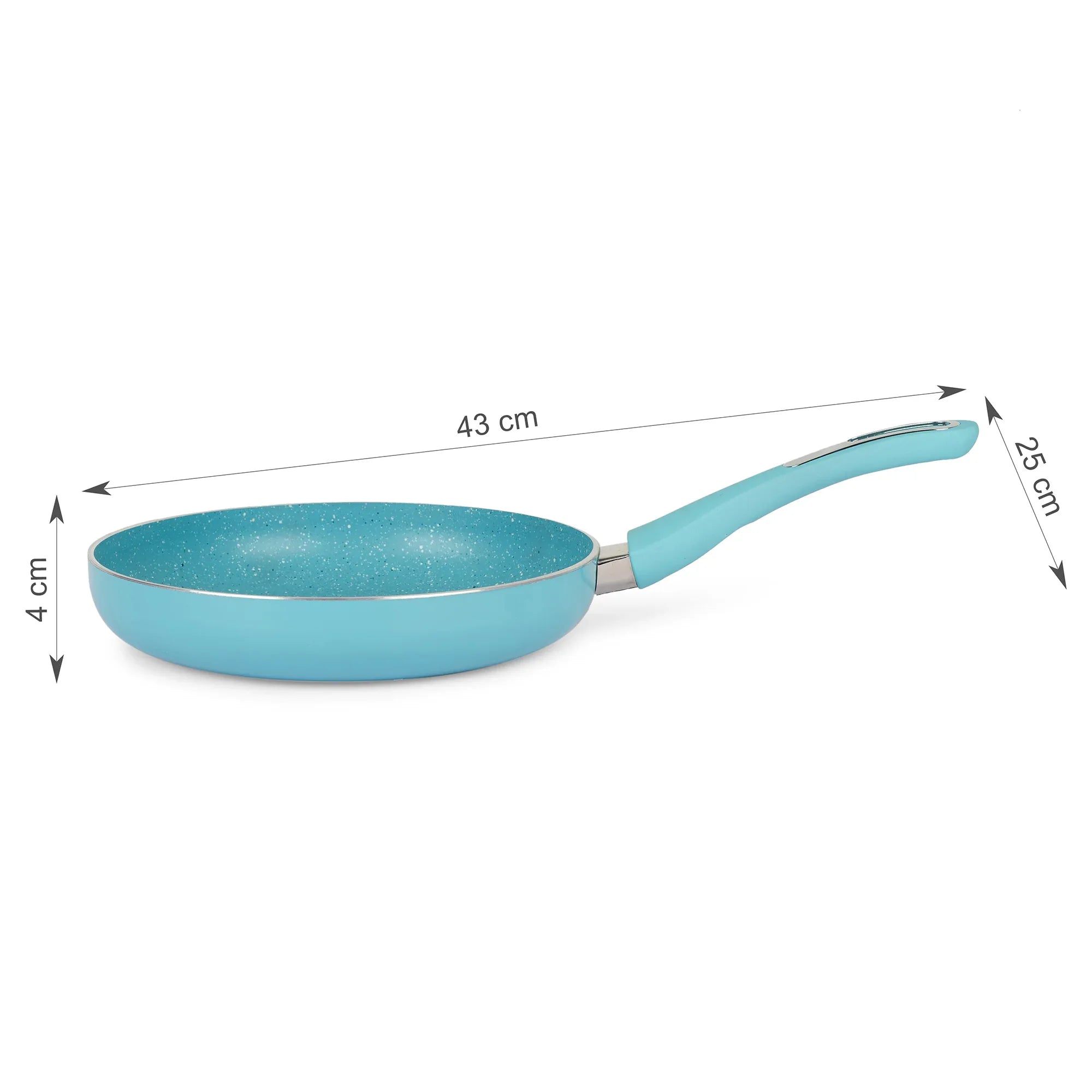 MasterCook+ 100% Virgin Aluminium Non-Stick Fry Pan 28cm in Teal Colour - HomeTown
