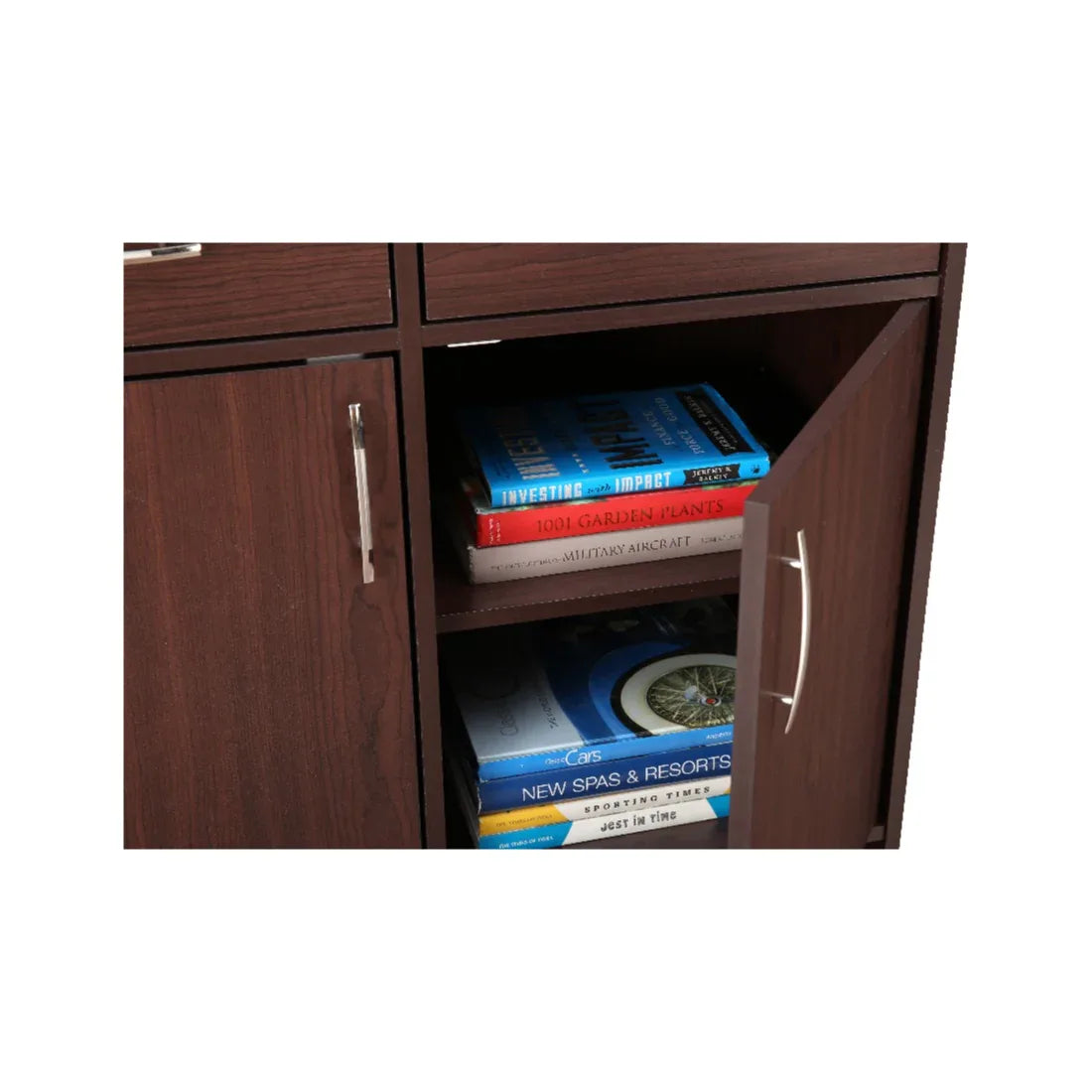 Albert Engineered Wood 2 Door Cabinet in Cherry Brown Colour - HomeTown