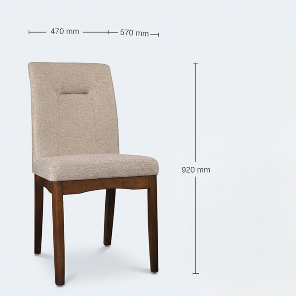 Stonita Dining Chair Set of 2 Copper dimensions